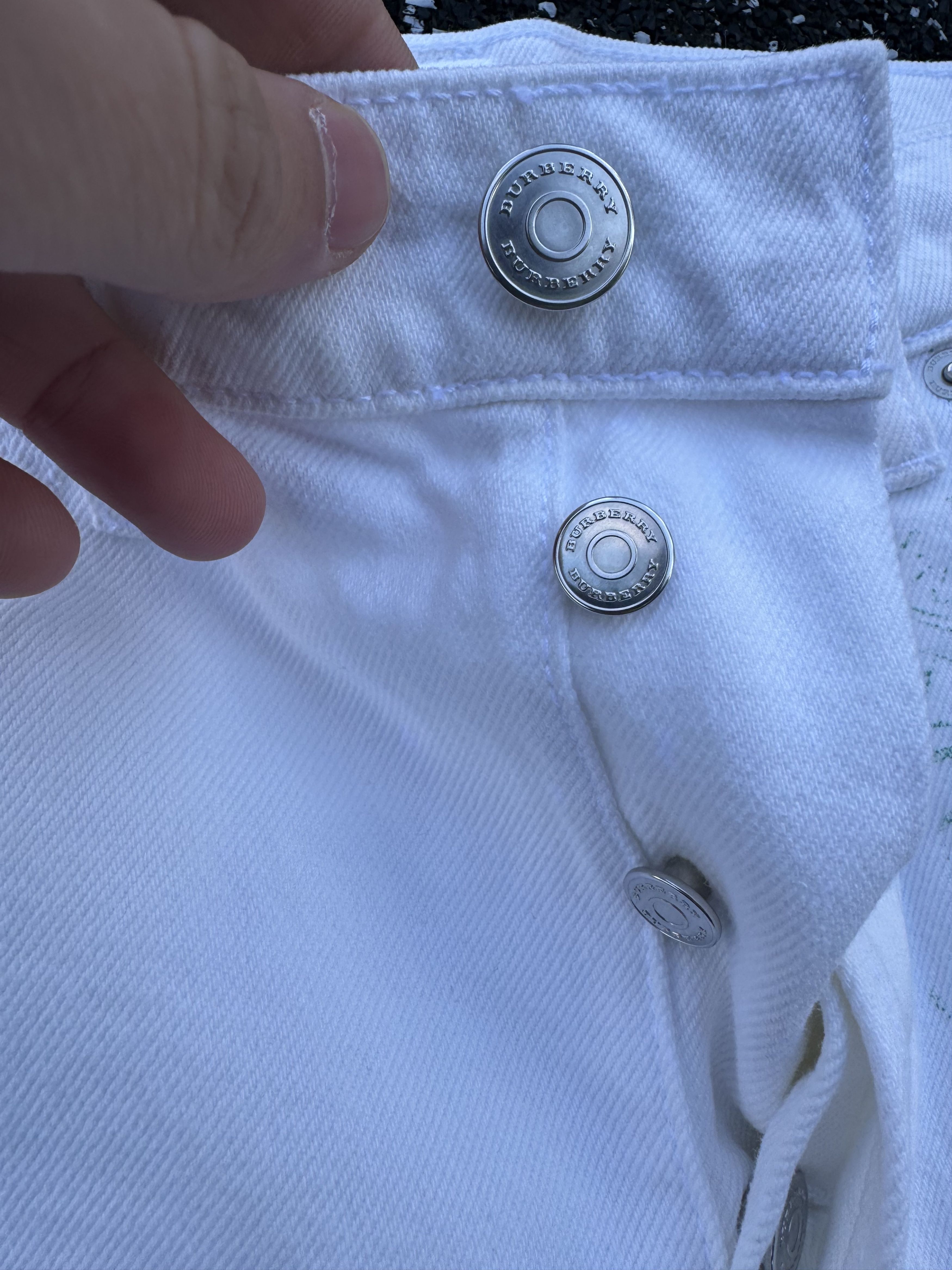 Burberry Burberry Rare Printed White Jeans Size 27" / US 4 / IT 40 - 6 Thumbnail