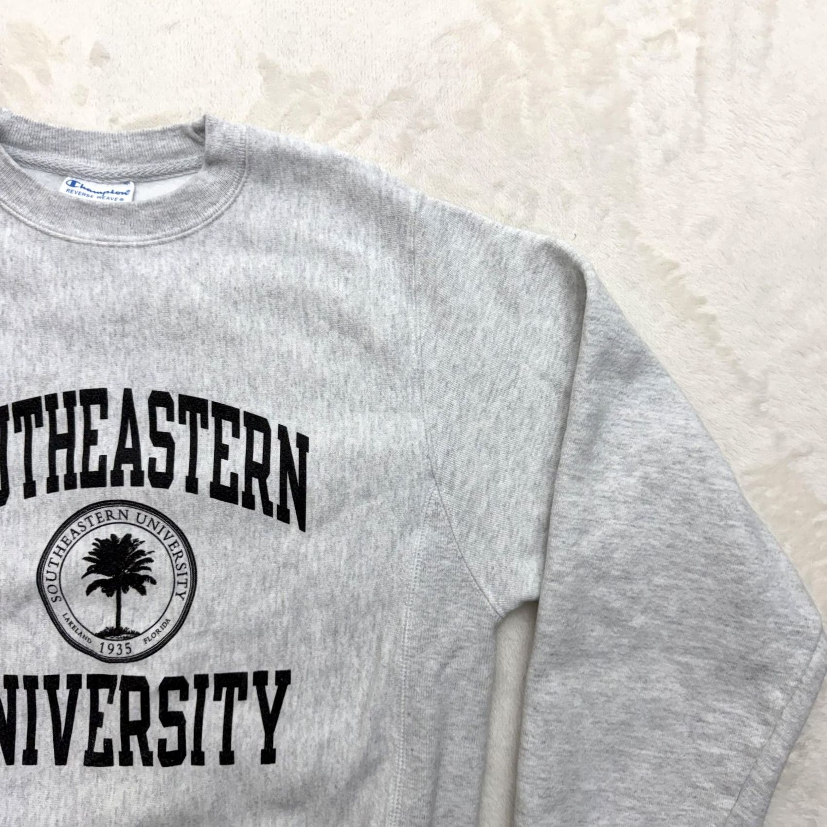 Champion Champion Sweatshirt Reverse Weave Southeastern University Mens XS Gray Graphic Print Pullover Crewneck Vintage No Size US XS / EU 42 / 0 - 4 Thumbnail