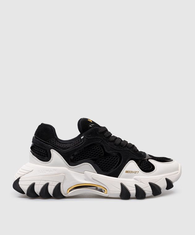 Balmain o1s1wg110425 B-East Low-Top Sneakers in White Black Size US 9 / EU 42 - 1 Thumbnail
