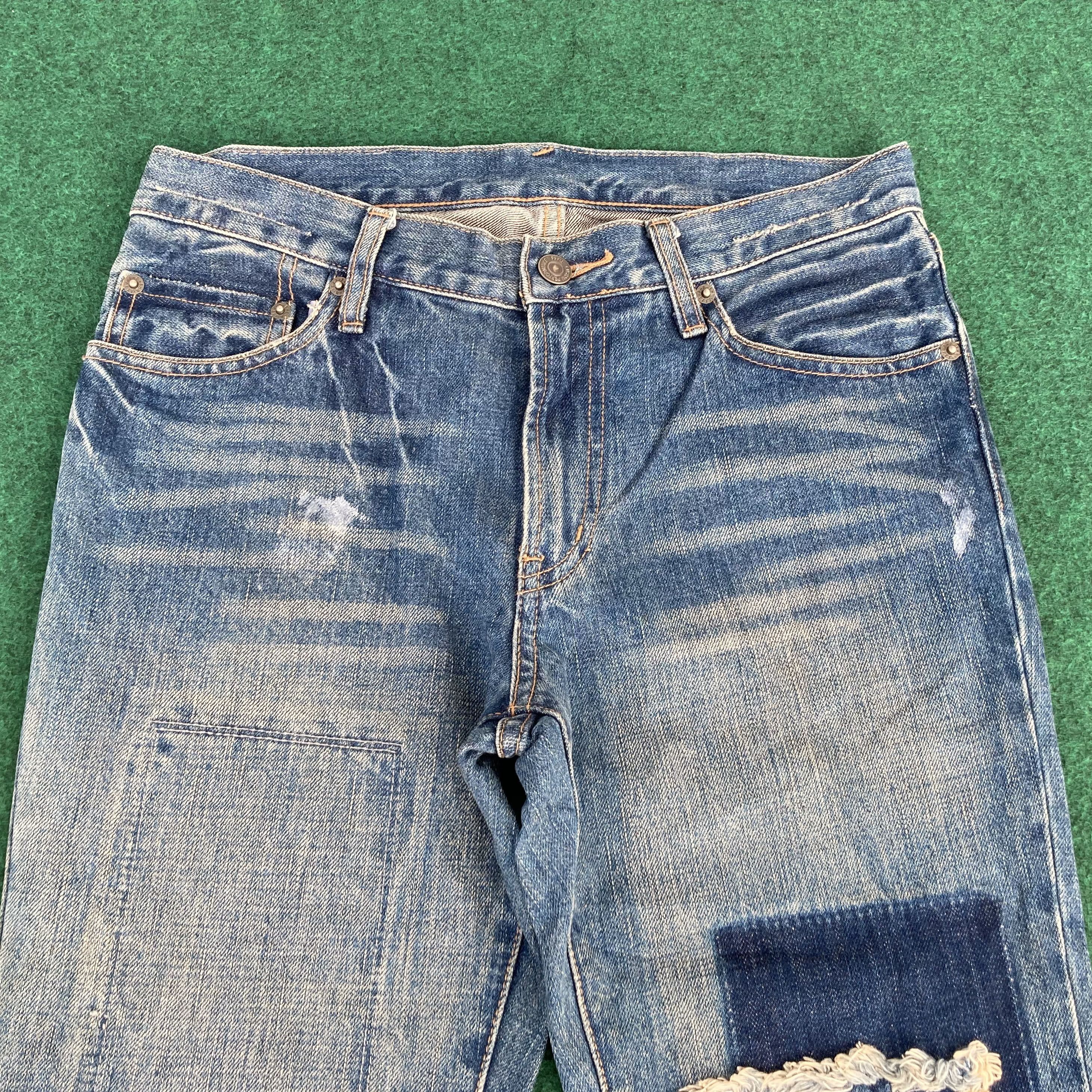 Designer × Japanese Brand × PPFM Vtg PPFM Patchwork Japan Denim Streetwear 30 Pant Jeans Size US 30 / EU 46 - 3 Thumbnail