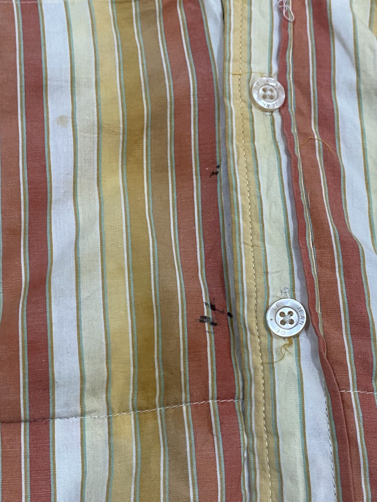 Marithe + Francois Girbaud Vintage Marithé François Girbaud Striped Shirt- Embroidered Size US XL / EU 56 / 4 - 13 Thumbnail