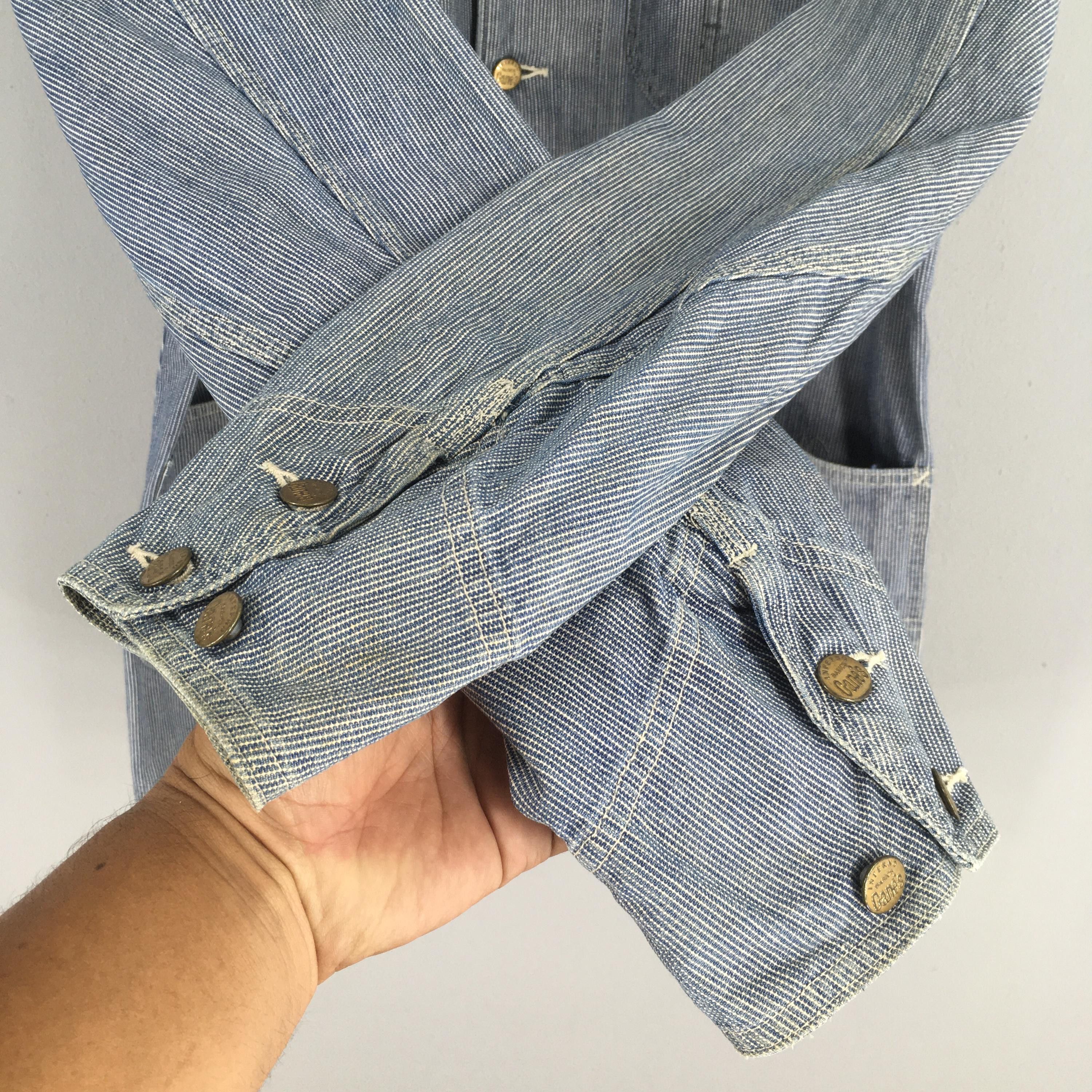 Sugar Cane Vintage 90s Sugar Cane Hickory Stripes Chore Jacket Large Size US L / EU 52-54 / 3 - 5 Thumbnail