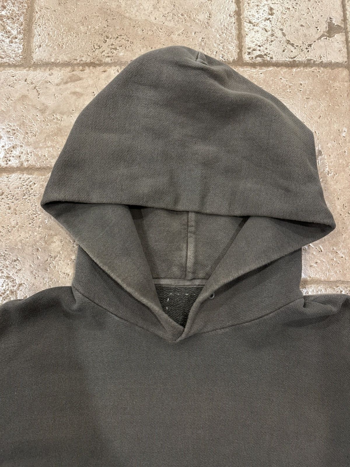 Japanese Brand Visvim Jumbo Olive Green Distressed Crash PO Faded Hoodie Size US XL / EU 56 / 4 - 7 Thumbnail