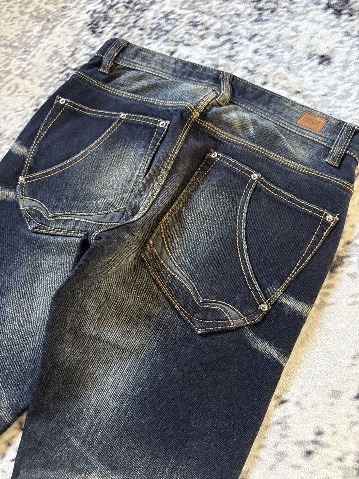 Nicole Club Nicole Club Japan Mud Wash Contrast Stitch Flare Jeans Rare Size US 29 - 13 Thumbnail