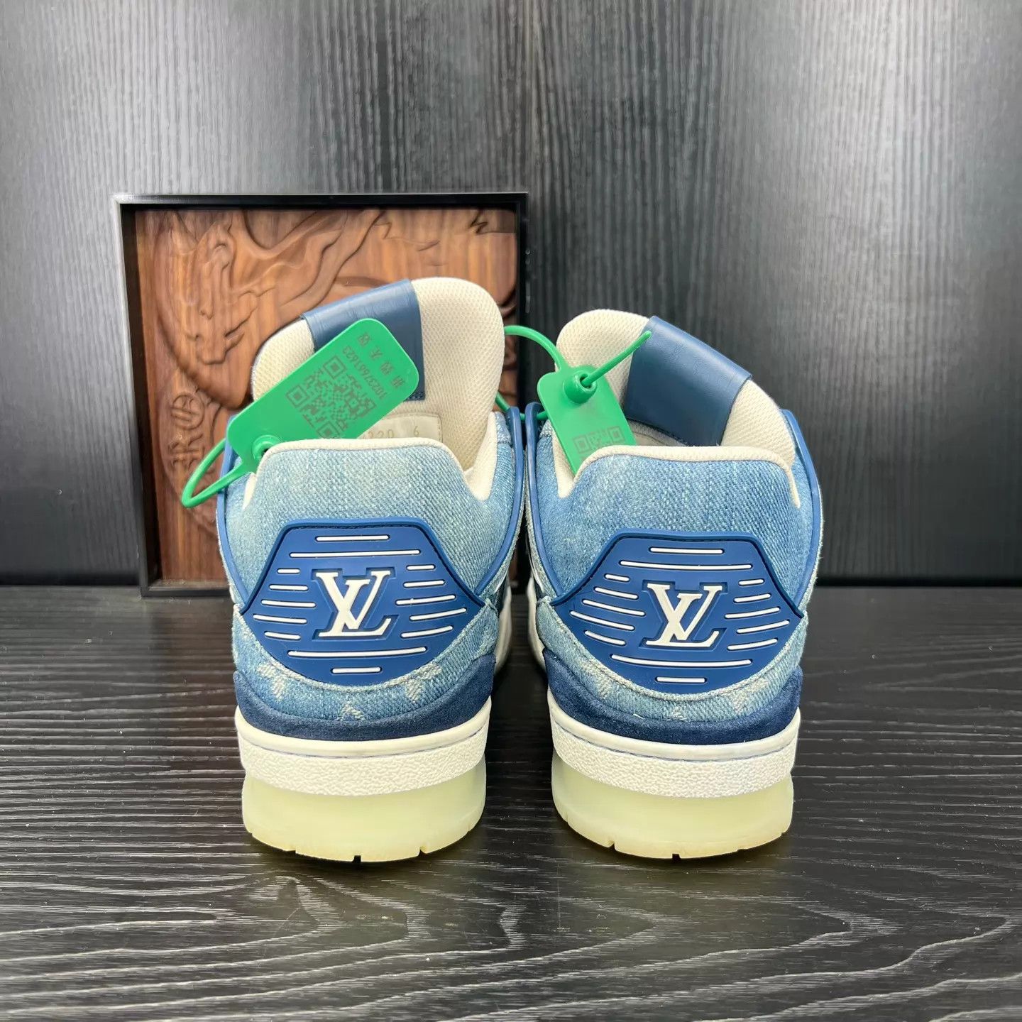 Louis Vuitton LV Trainer Mid-Top Denim White & Blue US6/40 Size US 7 / EU 40 - 5 Thumbnail