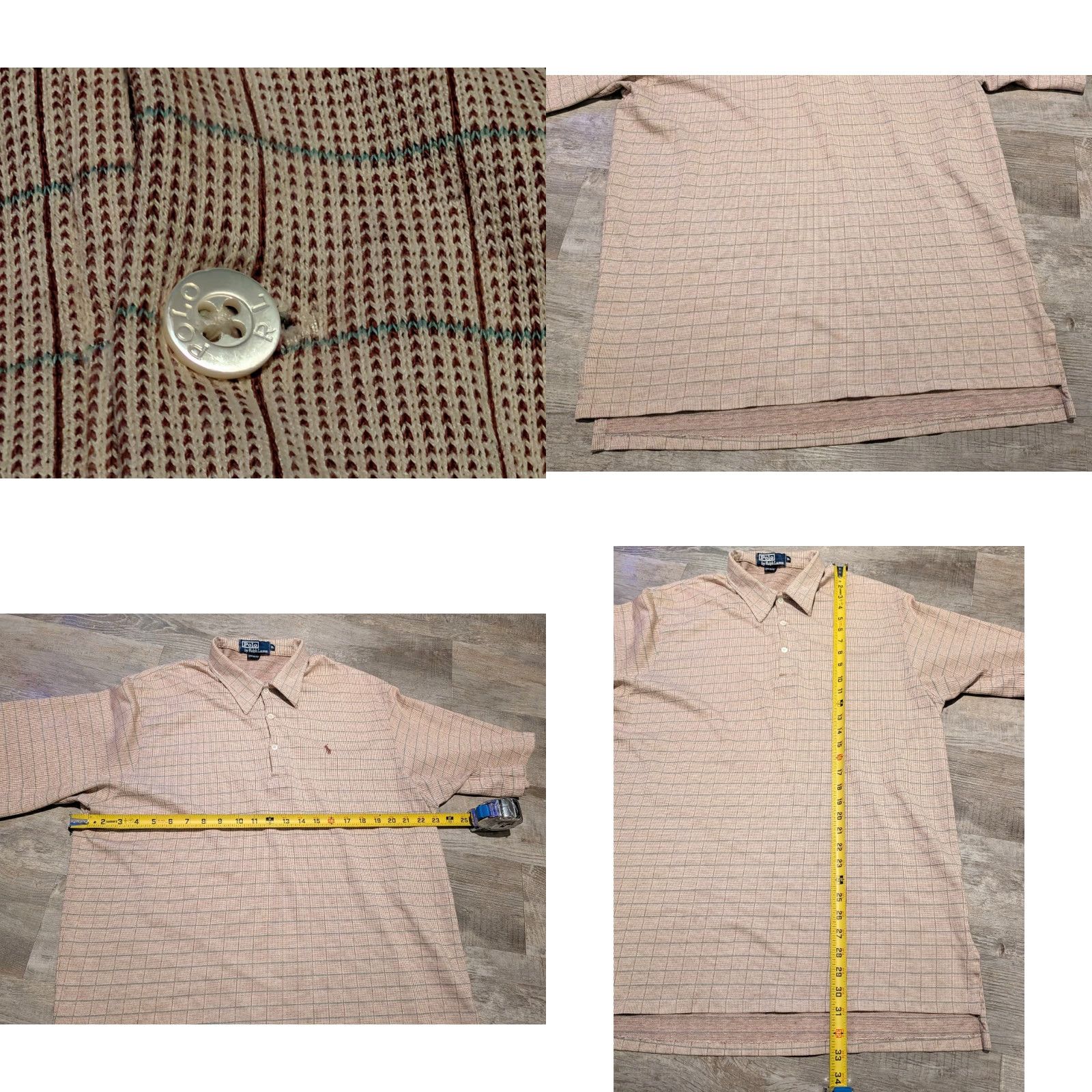 Polo Ralph Lauren VINTAGE Polo Ralph Lauren Plaid Polo Shirt Mens XL Brown 80s Classic Polo Shirt Mens XL Brown US Made Size US XL / EU 56 / 4 - 8 Thumbnail