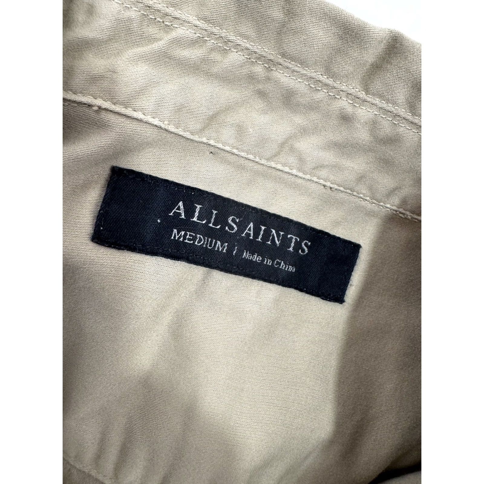 Allsaints ALLSAINTS Mens S/M Safari Bush Military Shirt Shirt Mens M Tan Military J5 Size US M / EU 48-50 / 2 - 7 Thumbnail