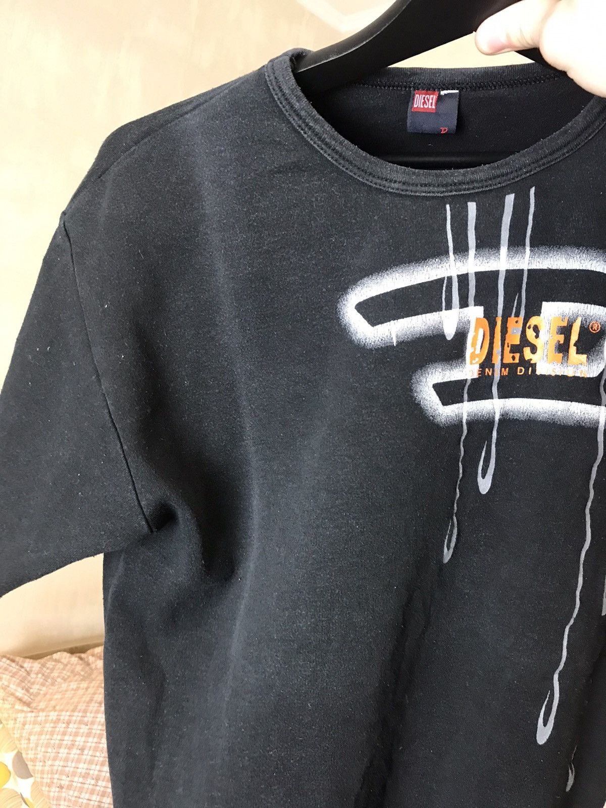 Diesel × Vintage 🔥 90s DIESEL Rare Big Logo Denim Devision Y2K Shirt Punk Size US S / EU 44-46 / 1 - 5 Thumbnail