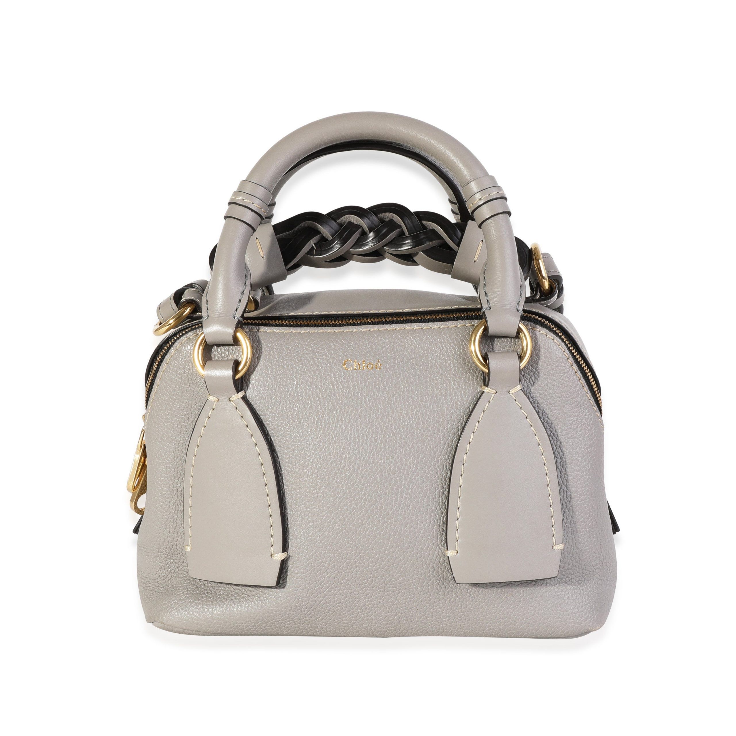 image of Chloe Stormy Grey Calfskin Small Daria Bag, Women's