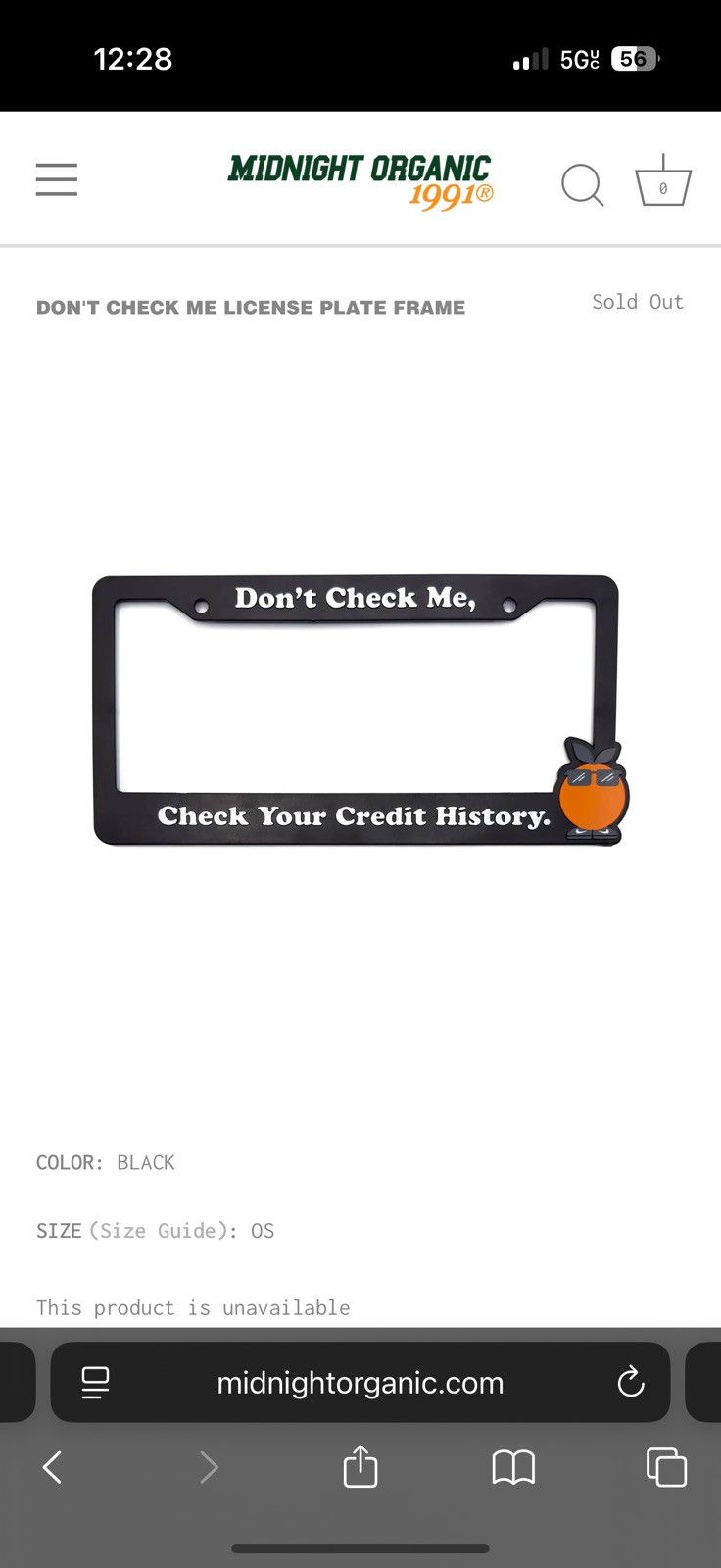 Midnight Organic Looking to buy! Midnight organic license plate cover Size ONE SIZE - 1 Preview