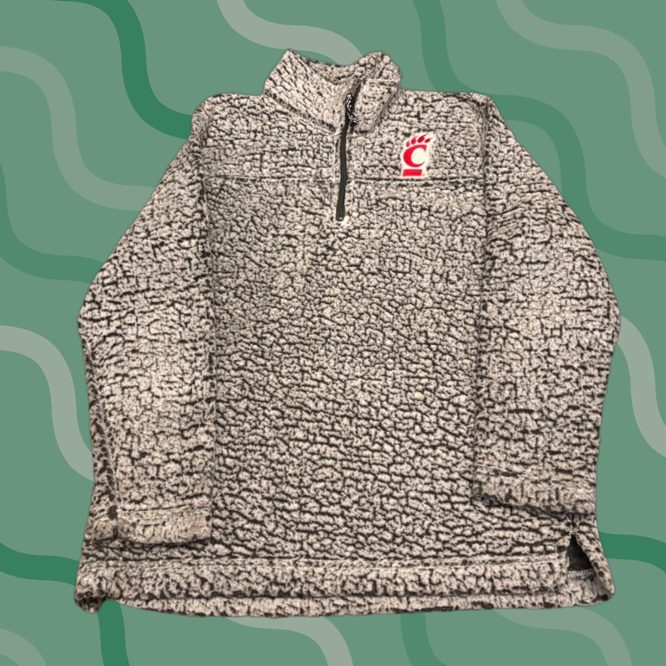 Vintage VINTAGE BOXERCRAFT University of Cincinnati 1/4 Zip Pullover Fleece Women’s XL Gray Pullover 1/4 Zip University Womens XL Gray Size XL / US 12-14 / IT 48-50 - 1 Thumbnail