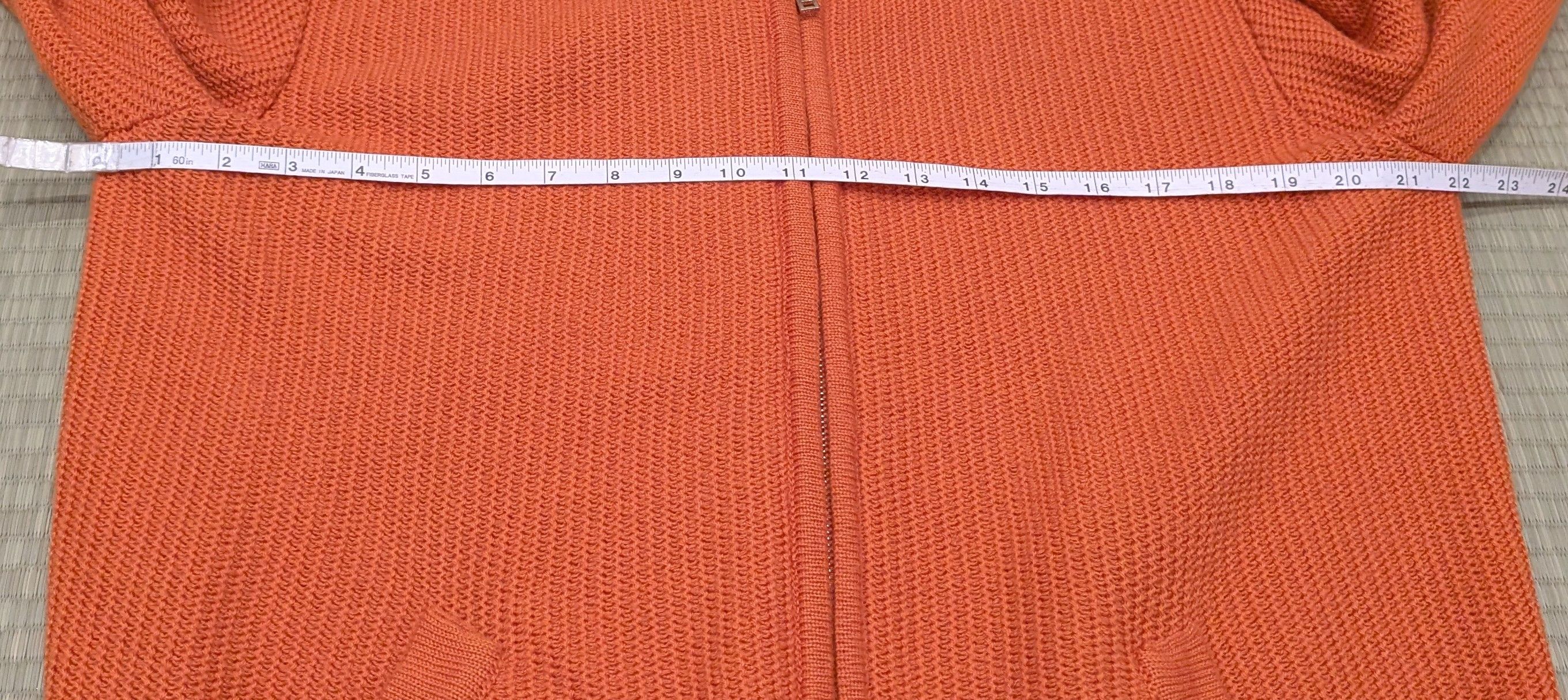 WINNIE Winnie New York Alzapa 100% Wool Zipped Cardigan Tangerine Size US M / EU 48-50 / 2 - 5 Thumbnail