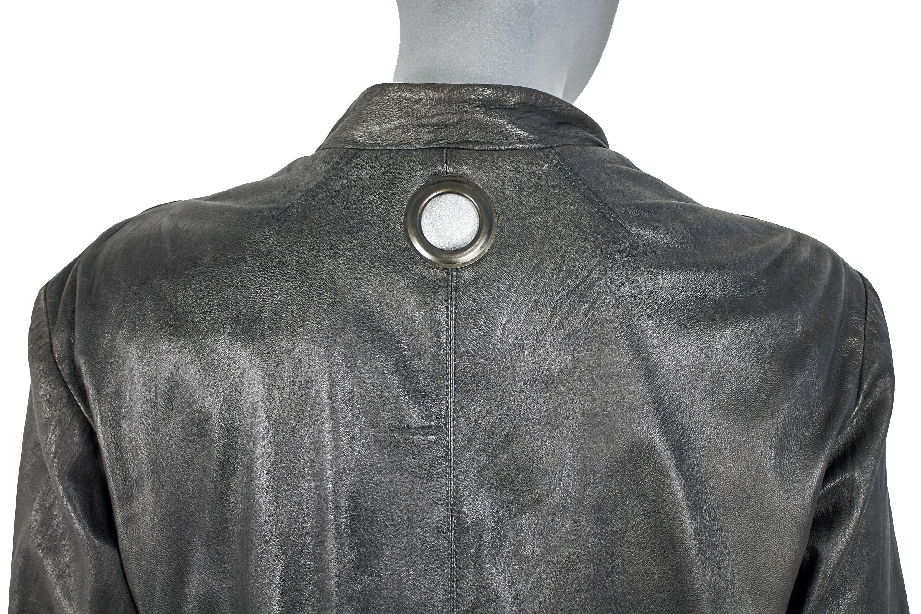 Delusion Delusion futuristic designer men's leather biker jacket Size US XL / EU 56 / 4 - 15 Thumbnail