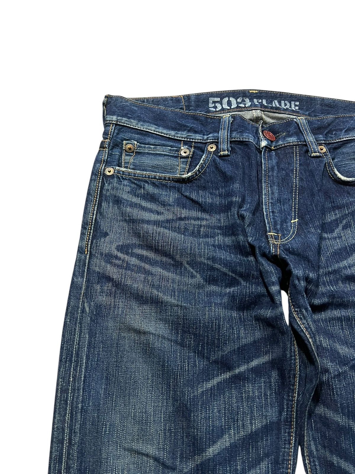 Edwin × If Six Was Nine × Japanese Brand 💥FLARE💥VINTAGE EDWIN 503 BLUE TRIP JEANS Size US 34 / EU 50 - 5 Thumbnail