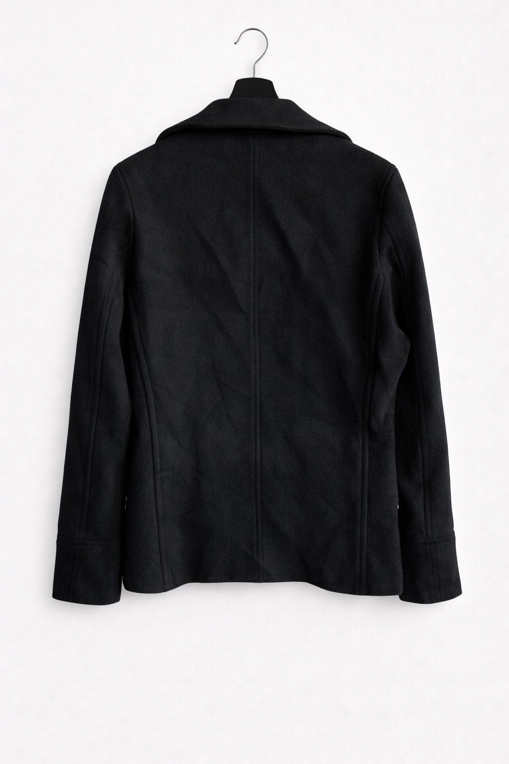 Japanese Brand Vintage Palms and Labske Black Wool Peacoat Plaid Lining Size US M / EU 48-50 / 2 - 2 Thumbnail