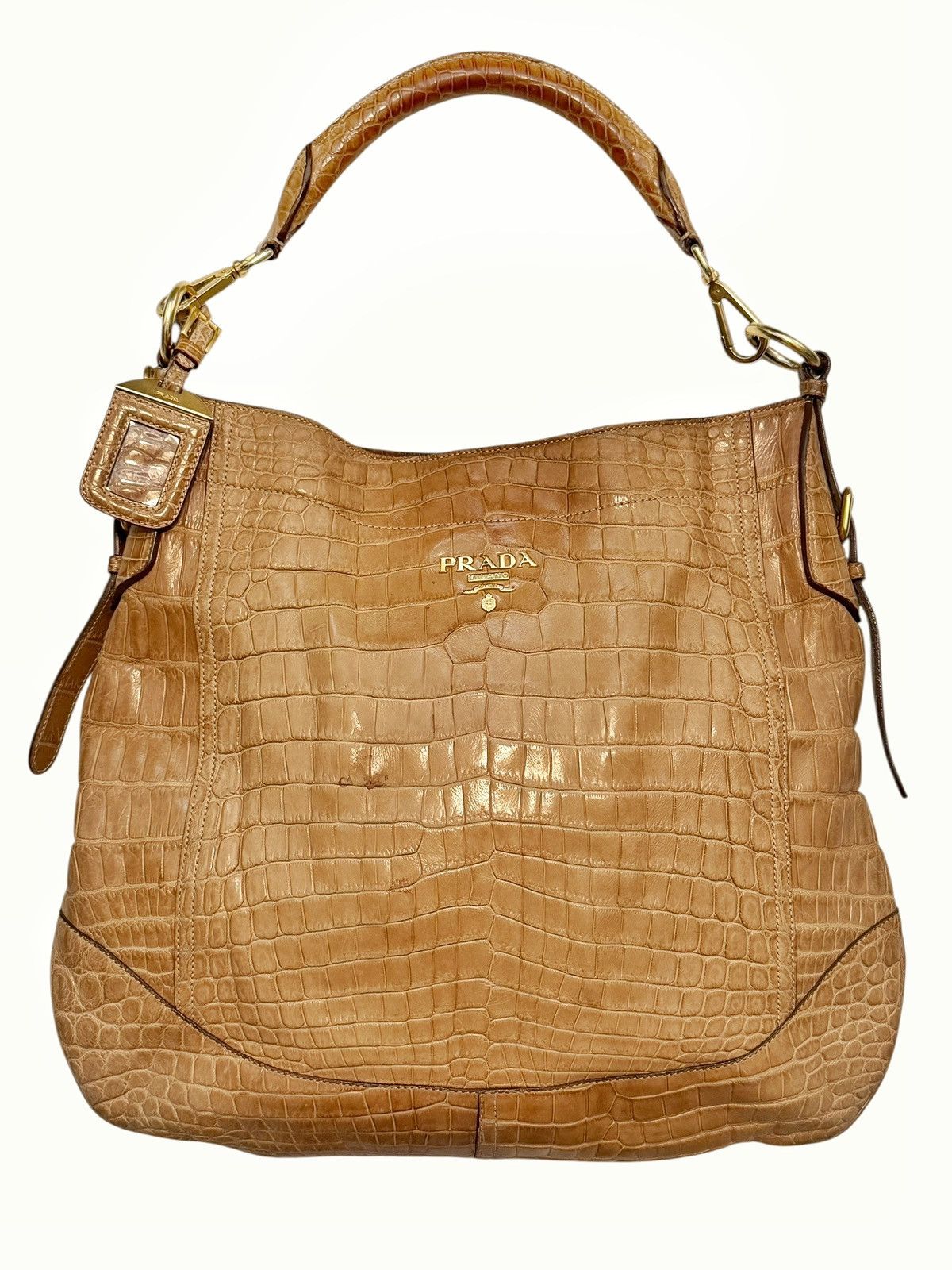 Prada $20,000 Tan Crocodile Shoulder Bag Size ONE SIZE - 1 Thumbnail