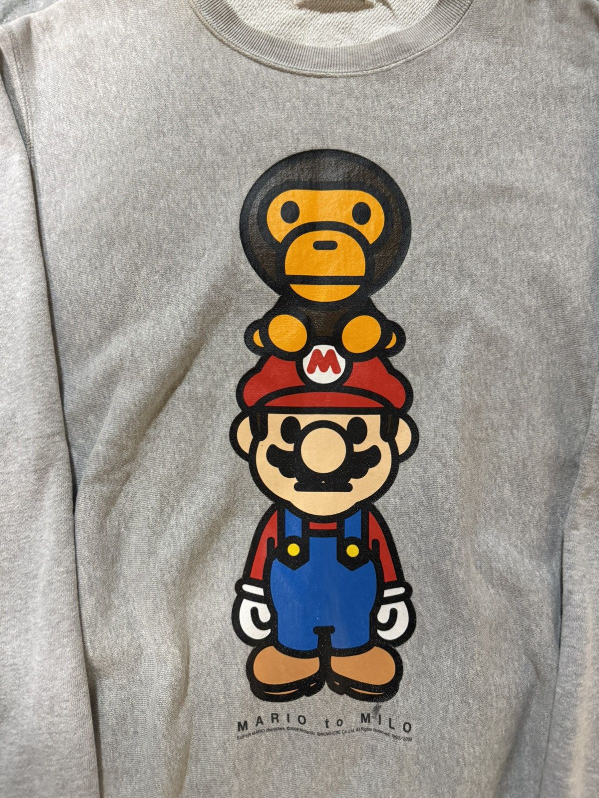 Bape Bape x Mario grey long-sleeve Size US S / EU 44-46 / 1 - 3 Thumbnail