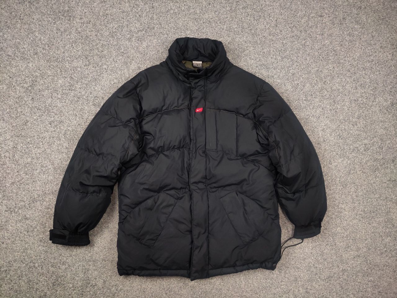 Nike 🔥 Vintage 90s Nike Logo Black puffy quilted Down Jacket Y2K Size US S / EU 44-46 / 1 - 2 Thumbnail