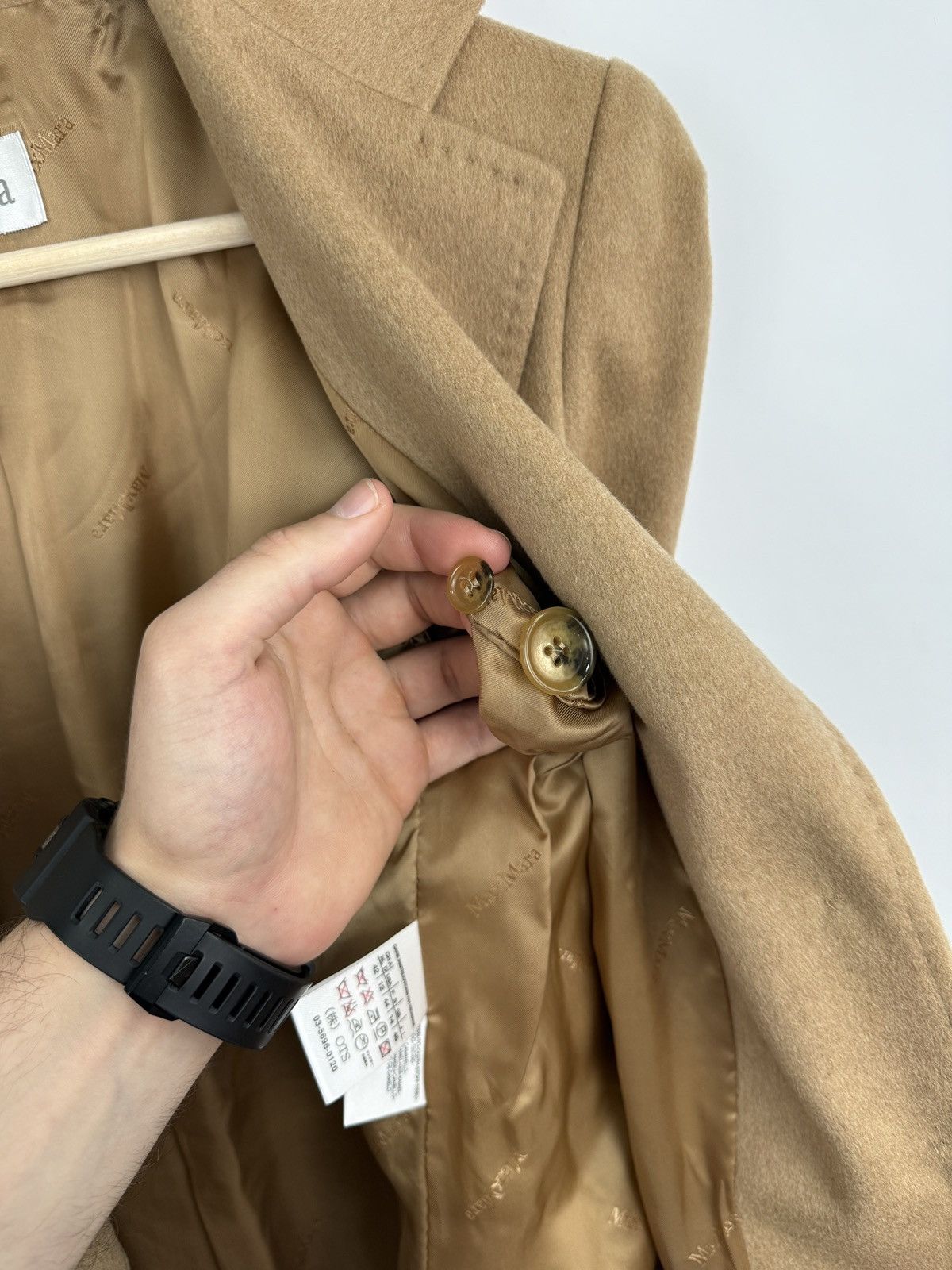 Max Mara 🇮🇹 Vintage Max Mara Camel Hair Blazer Jacket Made in Italy Size XL / US 12-14 / IT 48-50 - 12 Thumbnail