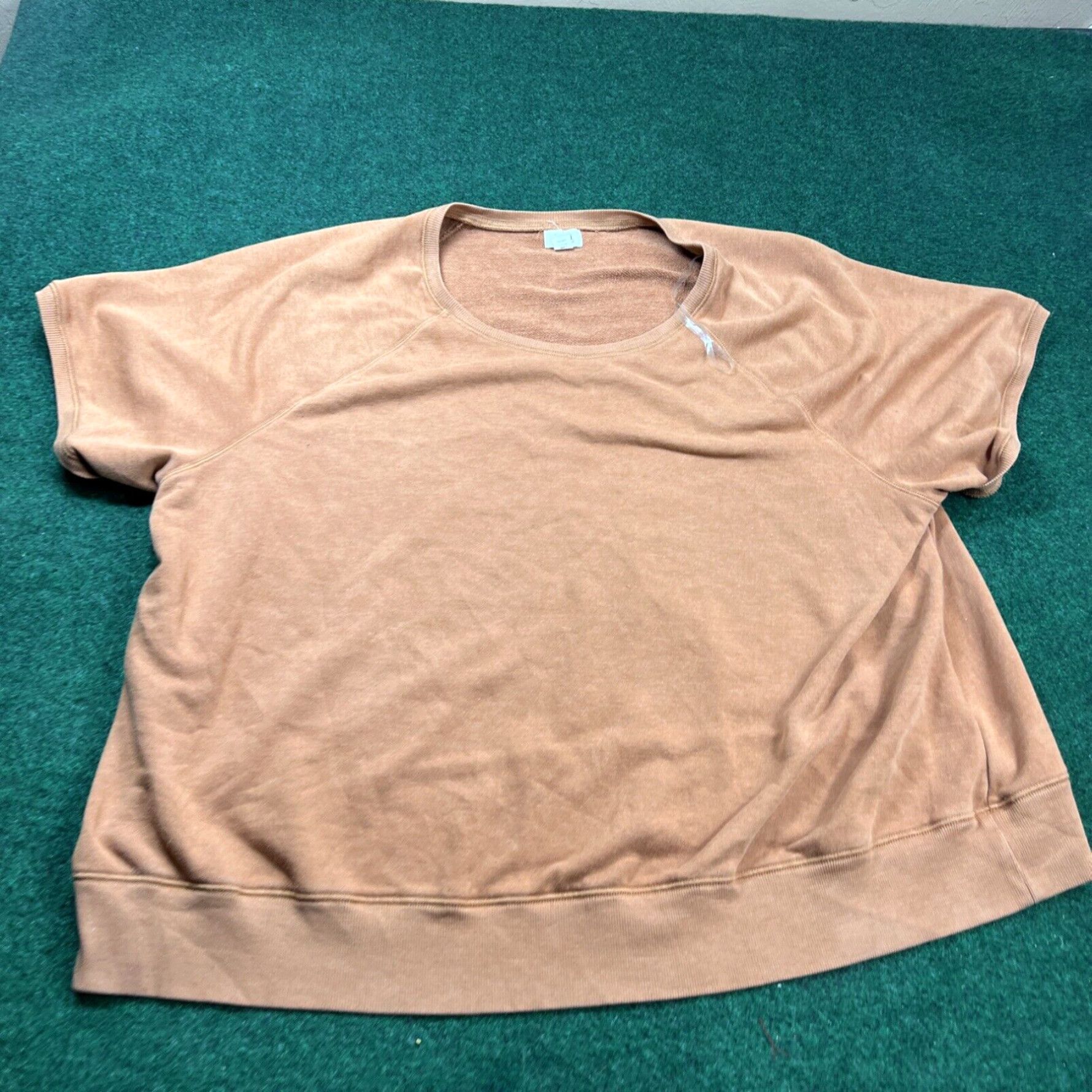 Vintage A new approach Orange scoop neck short sleeve stretch top 3X Size 3XL / US 20-22 - 1 Thumbnail