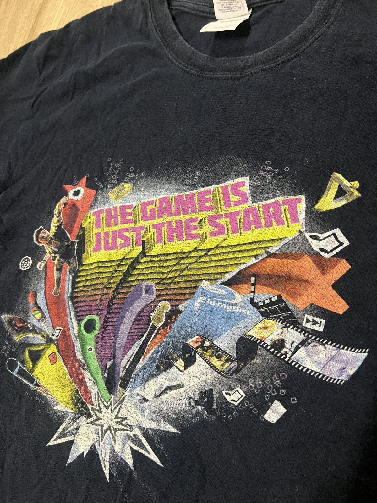 Sony Vintage 2006 Sony Playstation 3 PS3 Promo Tee Black the Game Size US L / EU 52-54 / 3 - 3 Thumbnail