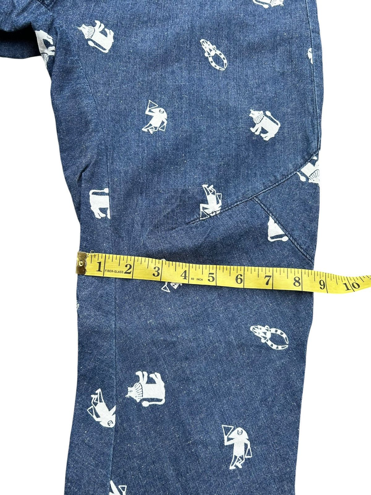 Ne-Net Nenet Issey Miyake Japanese Indigo Dye Full Print Pants Size US 31 - 14 Thumbnail