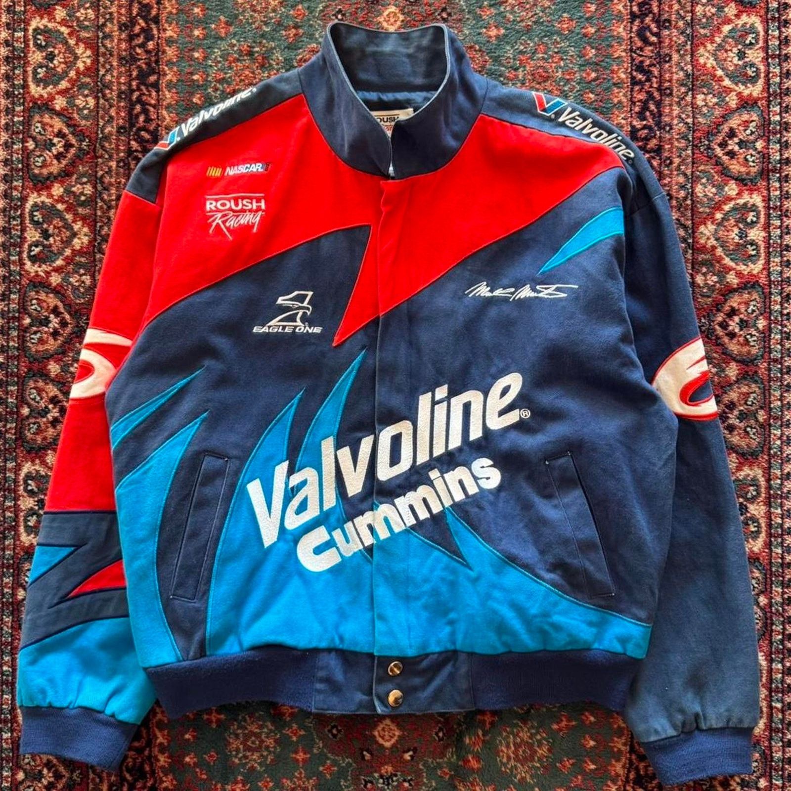 NASCAR Vintage 90s Mark Martin Racing NASCAR Jacket Size Medium Size US M / EU 48-50 / 2 - 1 Thumbnail