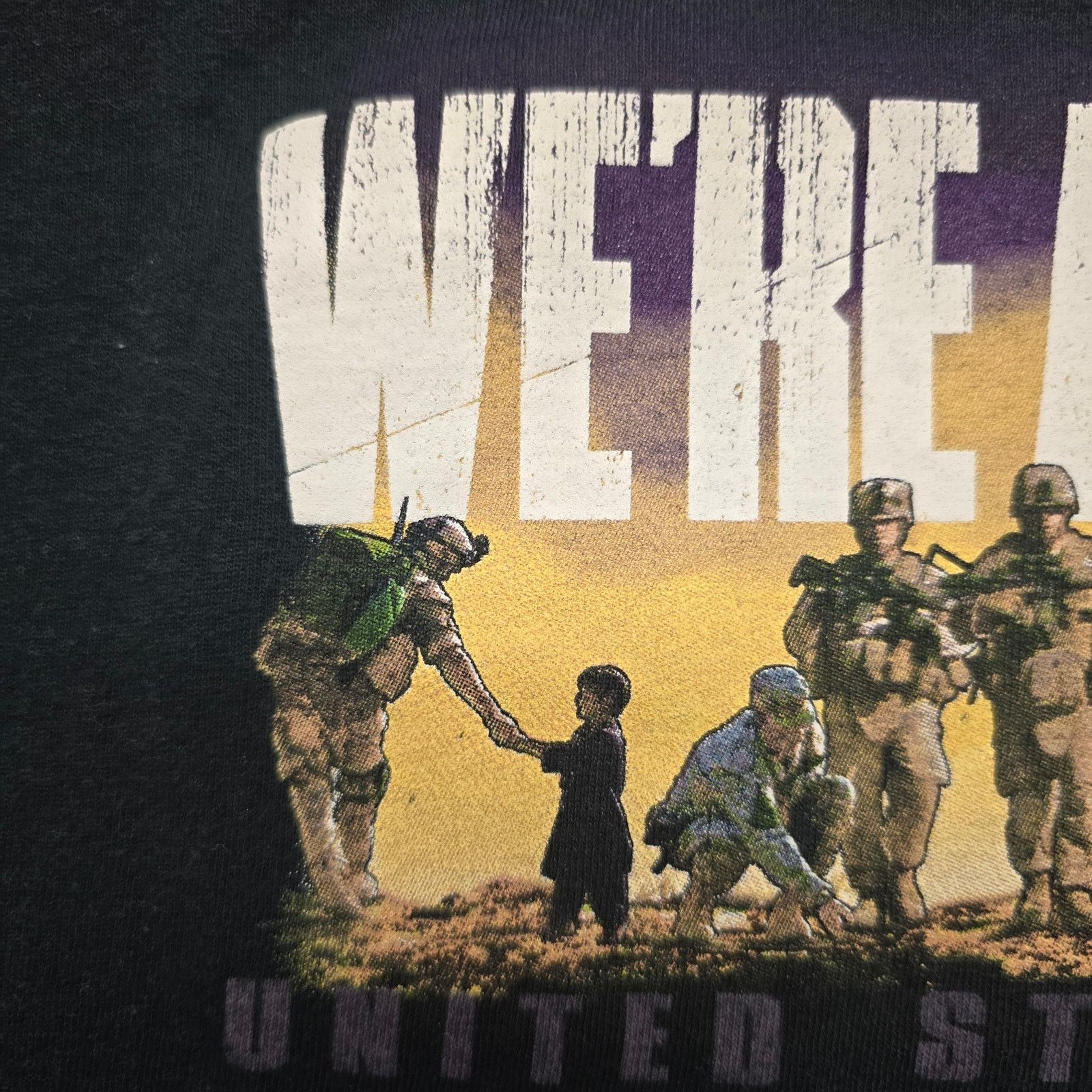 Gildan Military Shirt United States Armed Forces Black Mens 2XL Tee Size US XXL / EU 58 / 5 - 5 Thumbnail