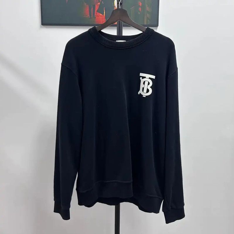 Burberry Burberry Black Cotton Long Sleeve Sweatshirt Size US L / EU 52-54 / 3 - 1 Thumbnail