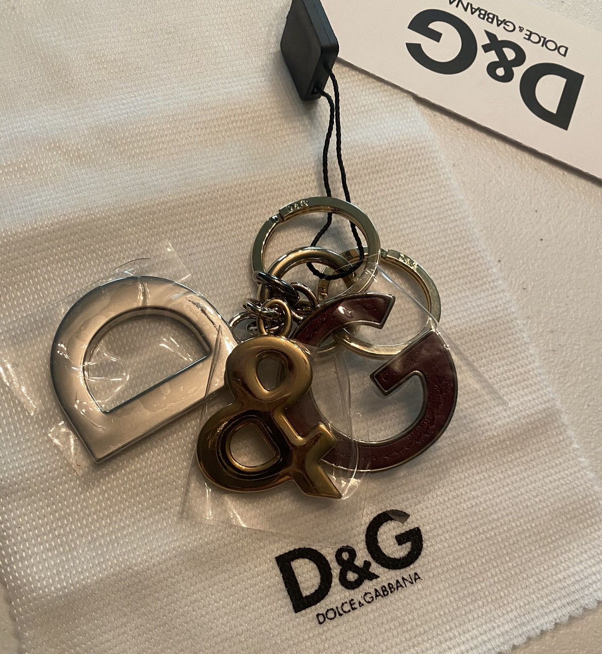 Dolce & Gabbana Dolce & Gabbana 🇮🇹 Metal/Oxblood Calf Palladium Bag Charm Size ONE SIZE - 3 Thumbnail