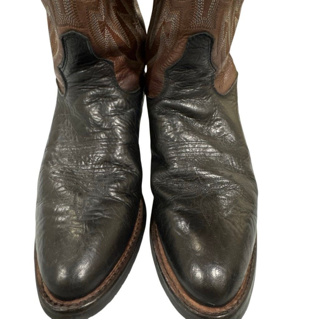 Tony Lama Tony Lama Fernando 12" Western Cowboy Boots Black Brown Leat Size US 10 / EU 43 - 3 Thumbnail