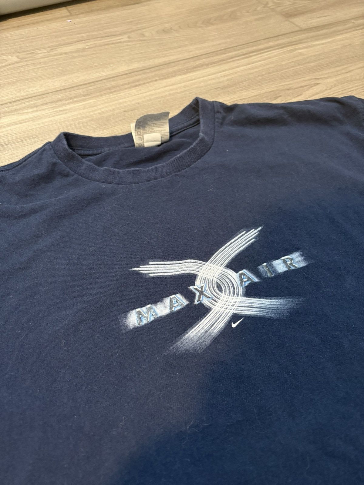 Nike × Vintage Vintage 90s Nike Max Air Made In Canada Short Sleeve Tee Size US L / EU 52-54 / 3 - 1 Thumbnail
