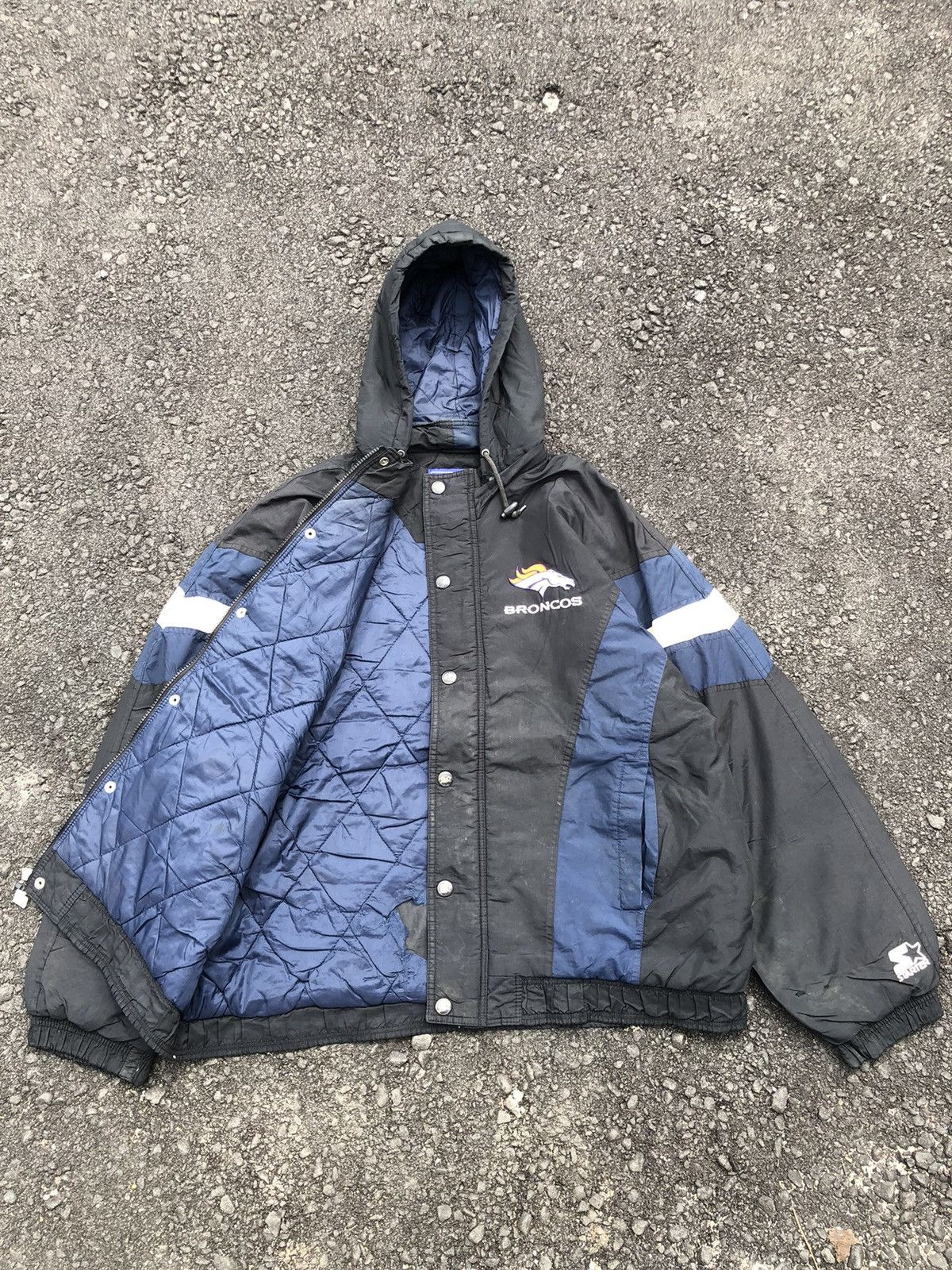 Vintage Vintage 90s Starter NFL Denver Broncos Hooded Jacket Size US XXL / EU 58 / 5 - 3 Thumbnail