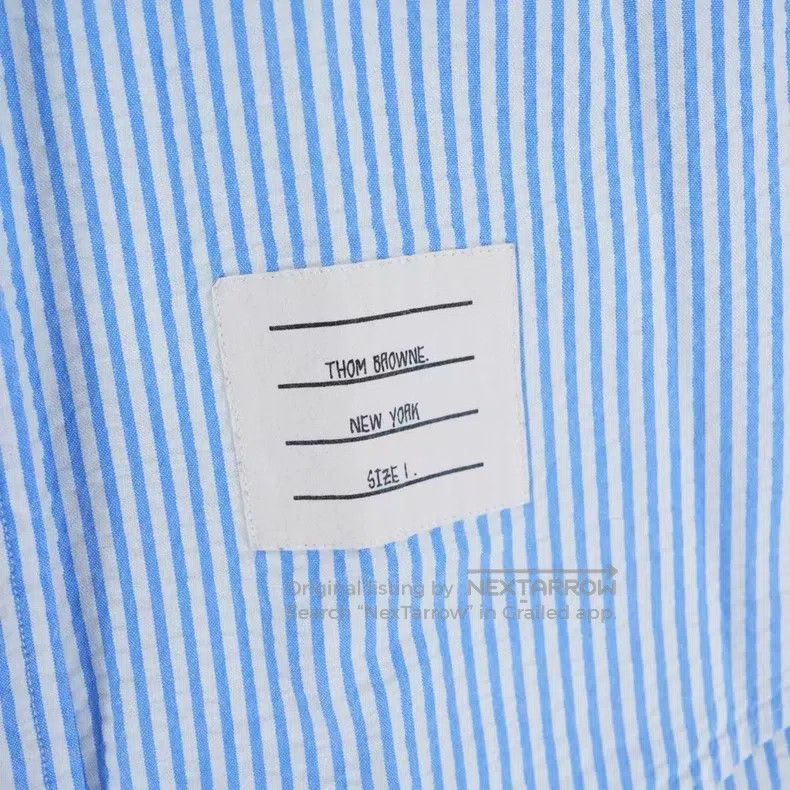 Thom Browne Puff Sleeve Double Sleeve Logo Shirt