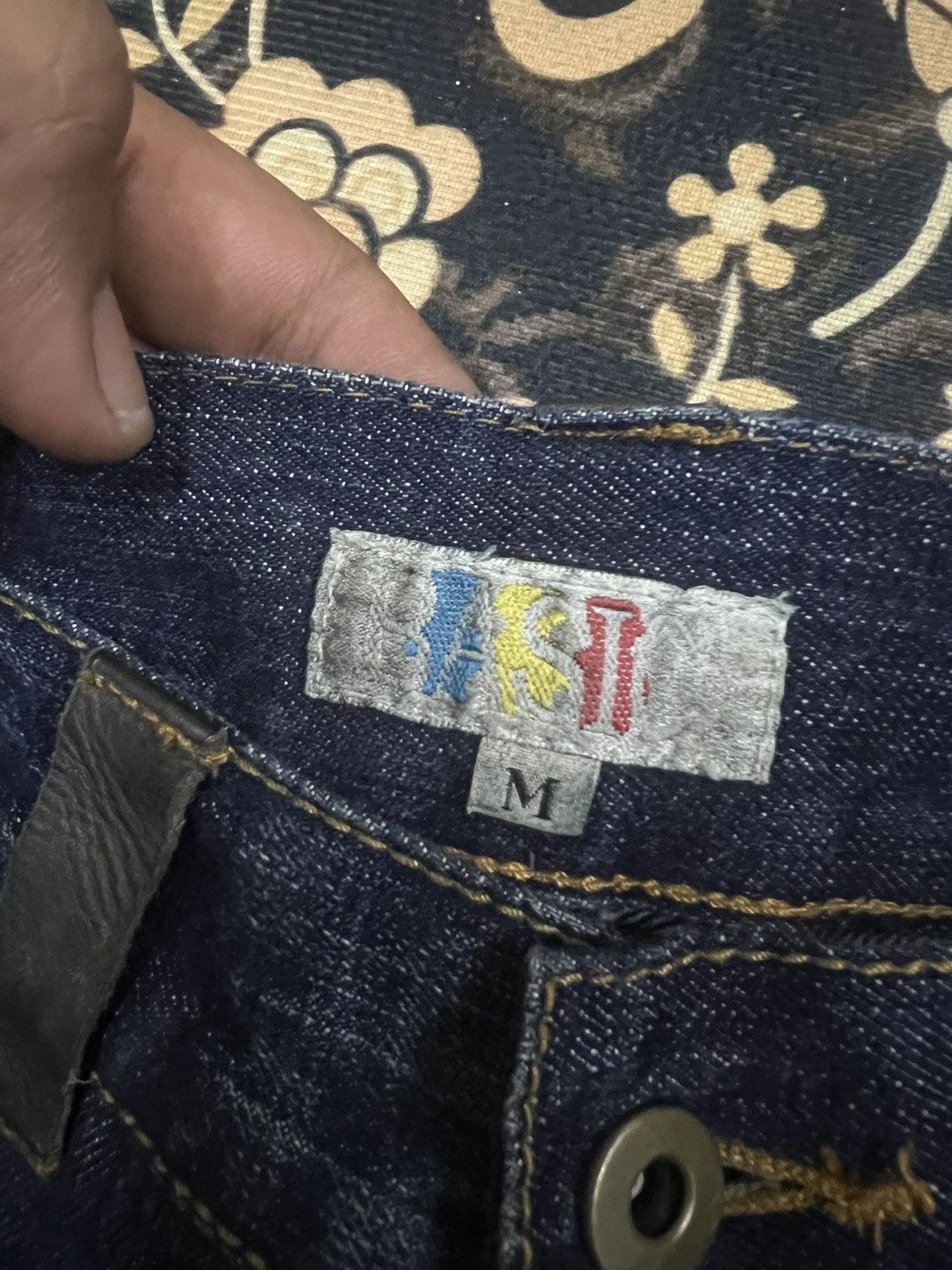 Japanese Brand × Vintage FLARED🔥SICK‼️UNKNOWN DISTRESSED DENIM PANT Size US 29 - 8 Thumbnail