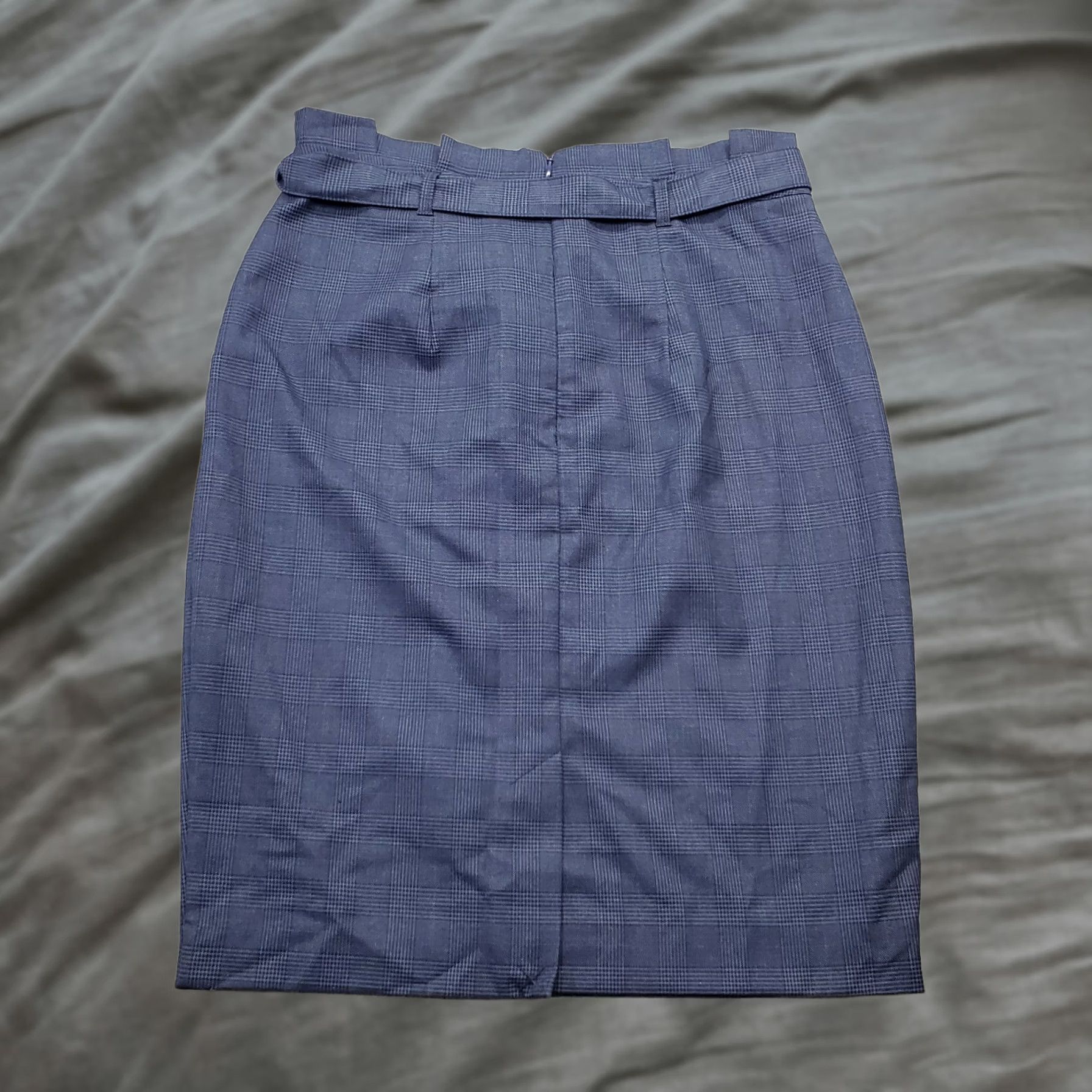 Banana Republic Banana Republic Skirt Womens 4P Multi Houndstooth Plaid Lined Tie Back Zip Short Pencil Womens Size 4P Multicolor /Homemade not used Size 27" / US 4 / IT 40 - 1 Thumbnail