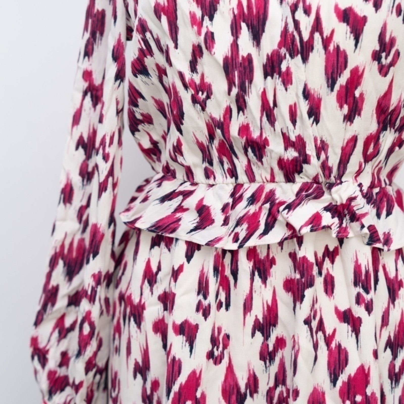 Scotch & Soda Scotch & Soda. Wrap Dress In Brushed Ikat Cherry Pie. Size M / US 6-8 / IT 42-44 - 9 Thumbnail