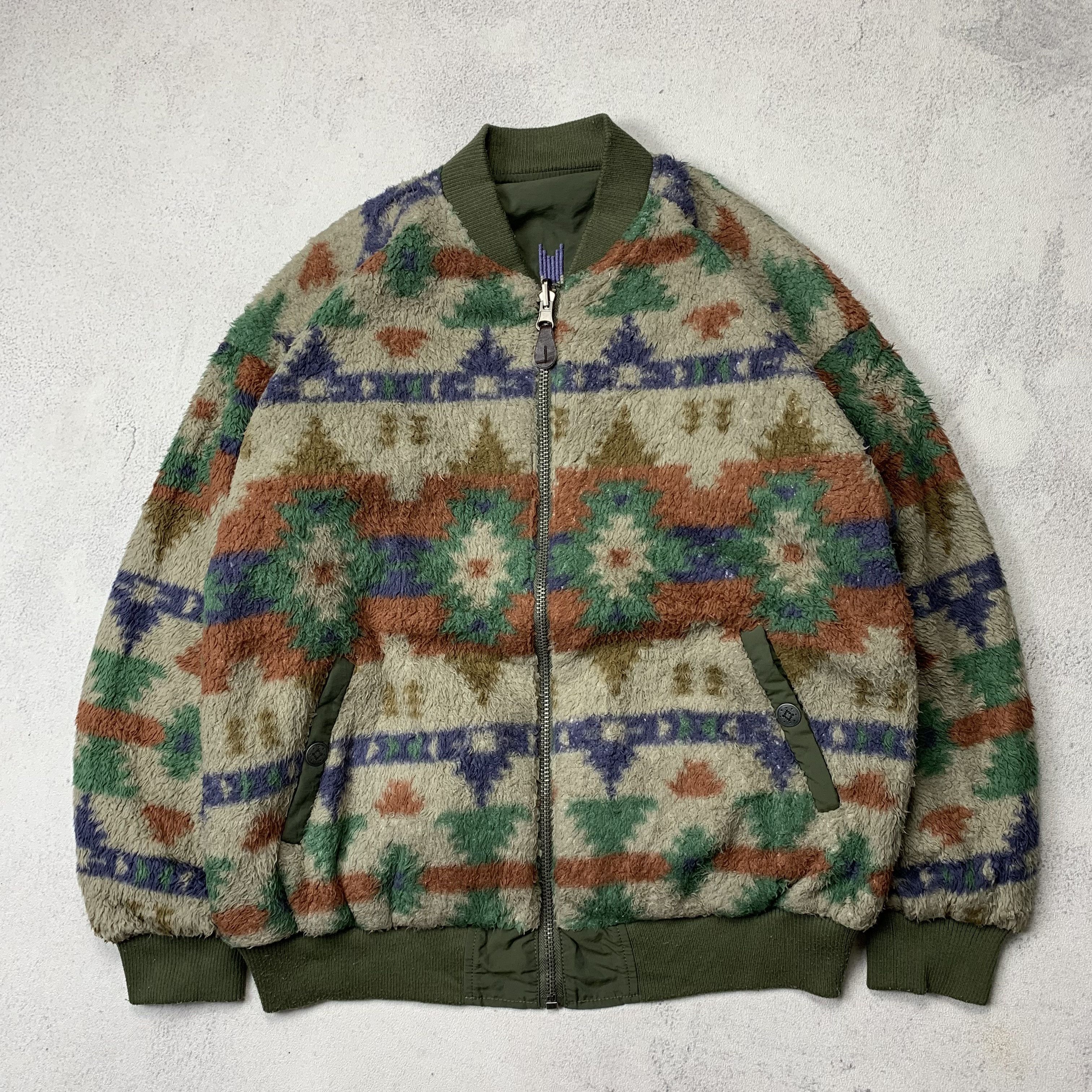 Japanese Brand Reversible TITICACA Bomber Jacket Navajo Size US M / EU 48-50 / 2 - 2 Thumbnail