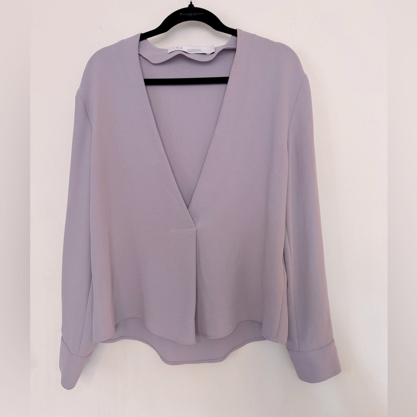 Iro IRO Lavender V-Neck Blouse Size L / US 10 / IT 46 - 1 Thumbnail