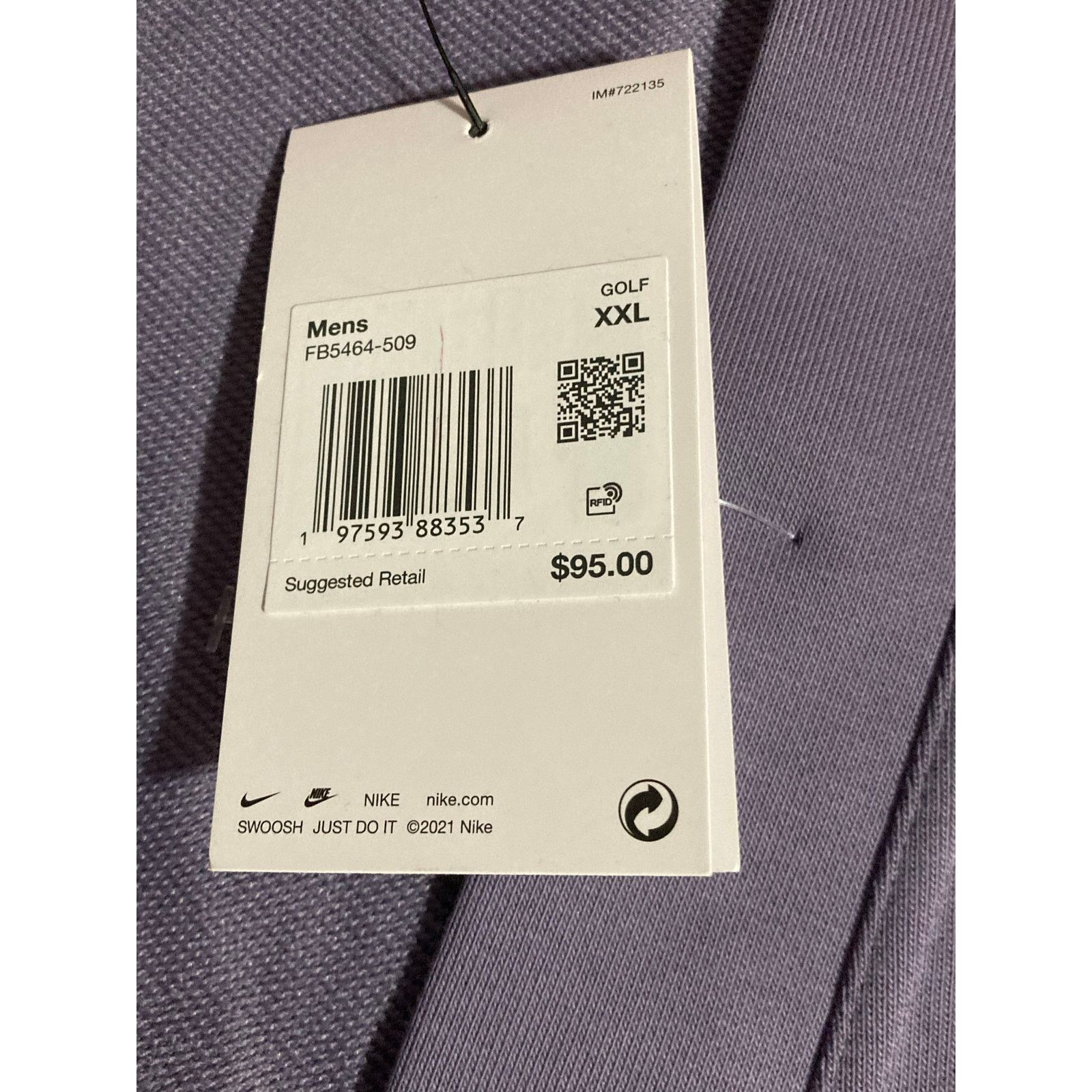 Nike Nike Mens DriFIT Golf Cardigan Purple Sz 2XL NWT FB5464-509 Size US XXL / EU 58 / 5 - 4 Thumbnail