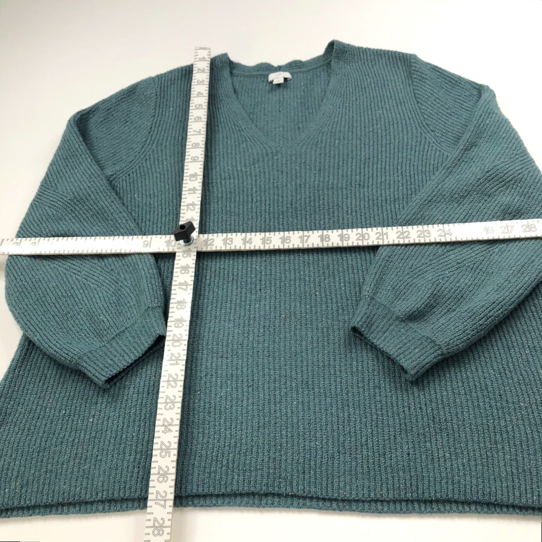 J. Jill J.Jill 3X Women's Knit Acrylic V-Neck Pullover Sweater Green Size XXL / US 16-18 / IT 52-54 - 4 Thumbnail