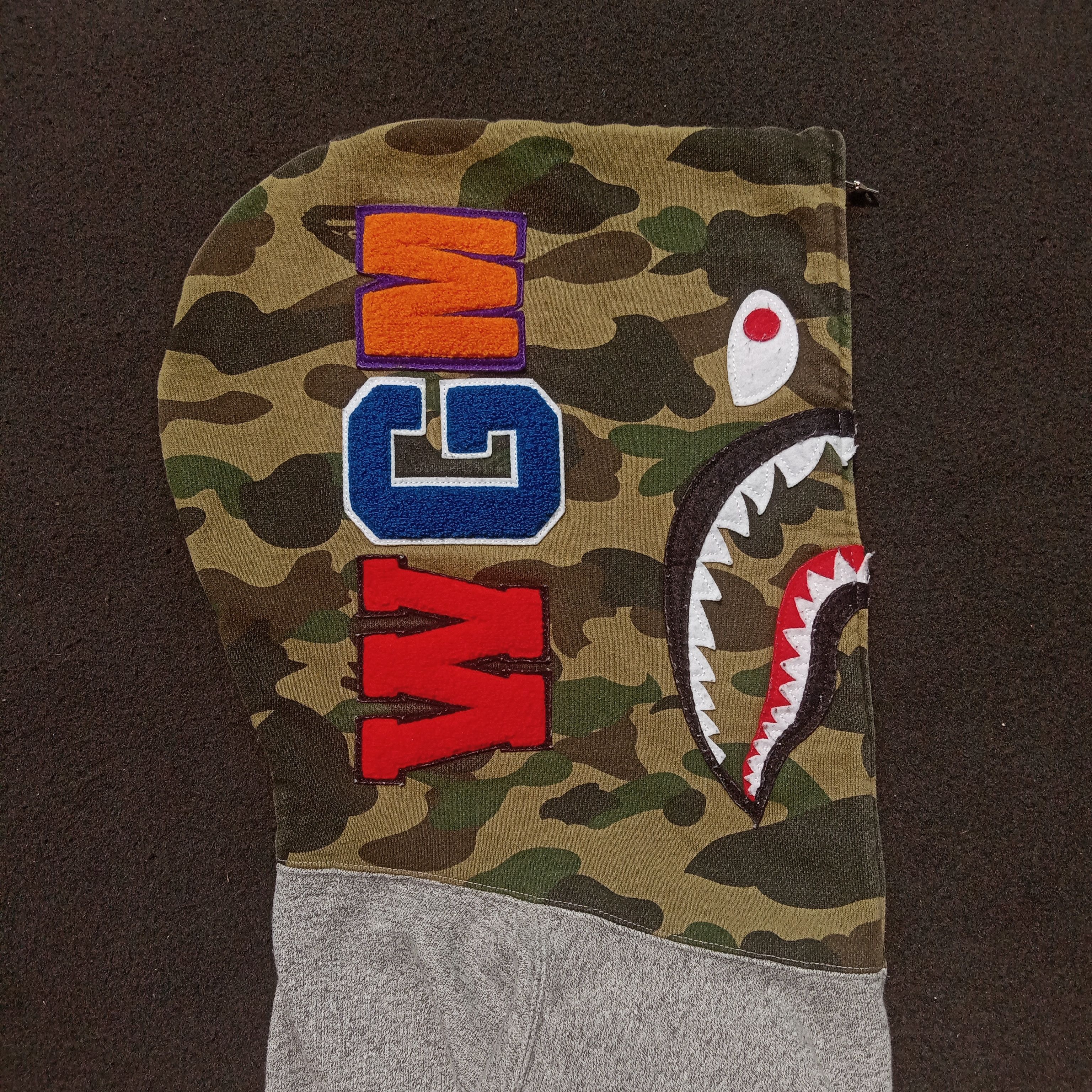 Bape Heather Shark Full Zip Hoodie (2015) Size US L / EU 52-54 / 3 - 3 Thumbnail