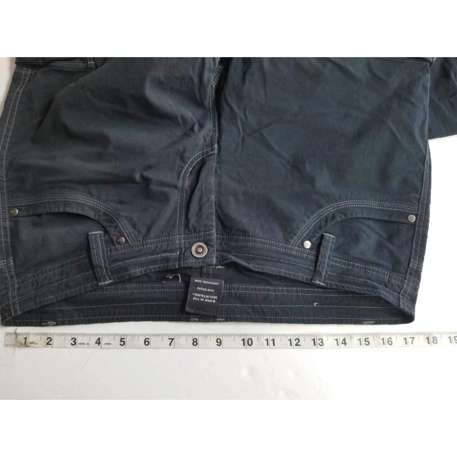 Vintage Kuhl Vintage Patina Dye Cargo Pants Womens Regular Gray Roll Up Straight Leg 14 Size 36" / US 14 / IT 50 - 3 Thumbnail
