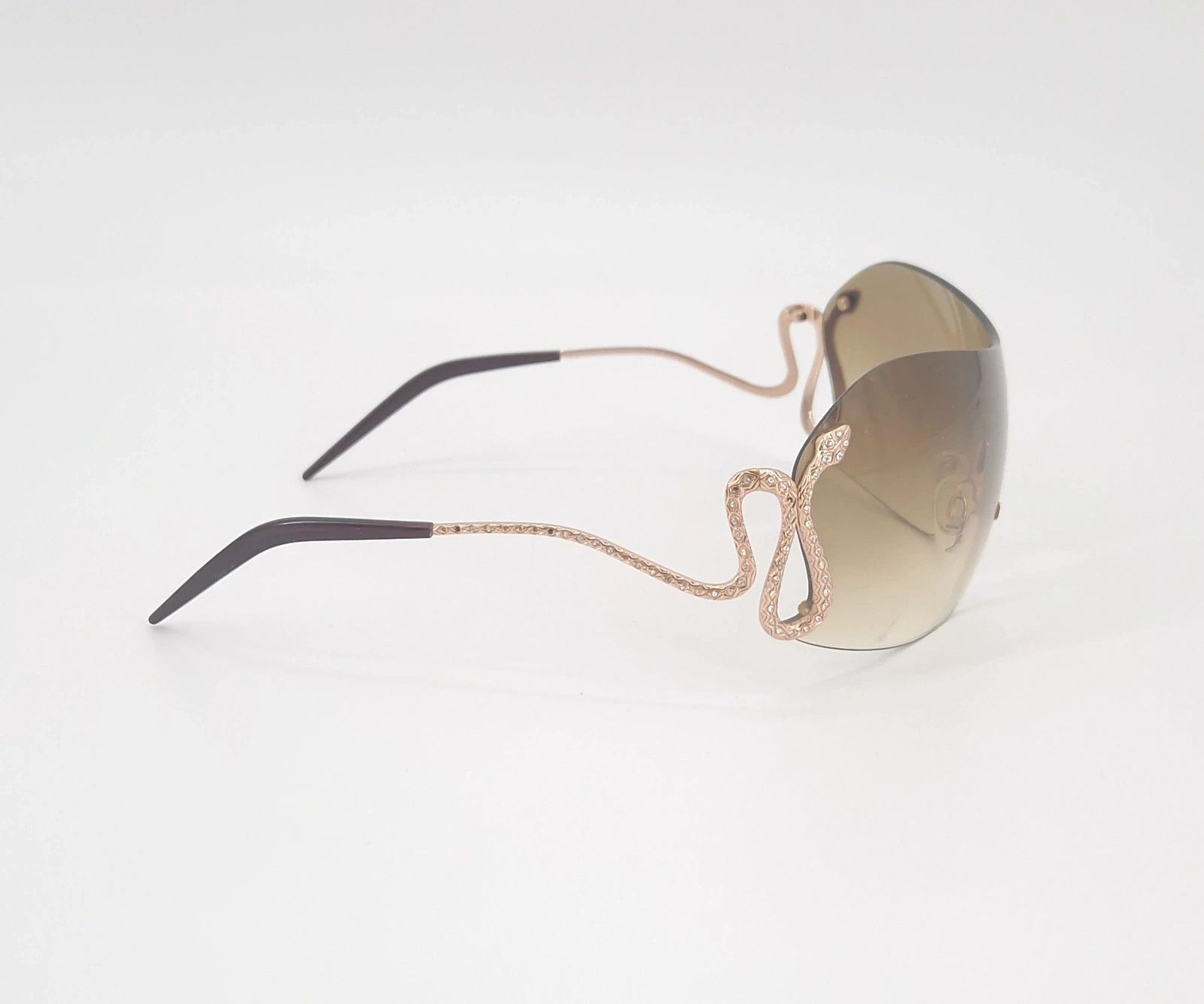 Roberto Cavalli Roberto Cavalli Rhinestone Snake Frames Sunglasses Size ONE SIZE - 1 Thumbnail