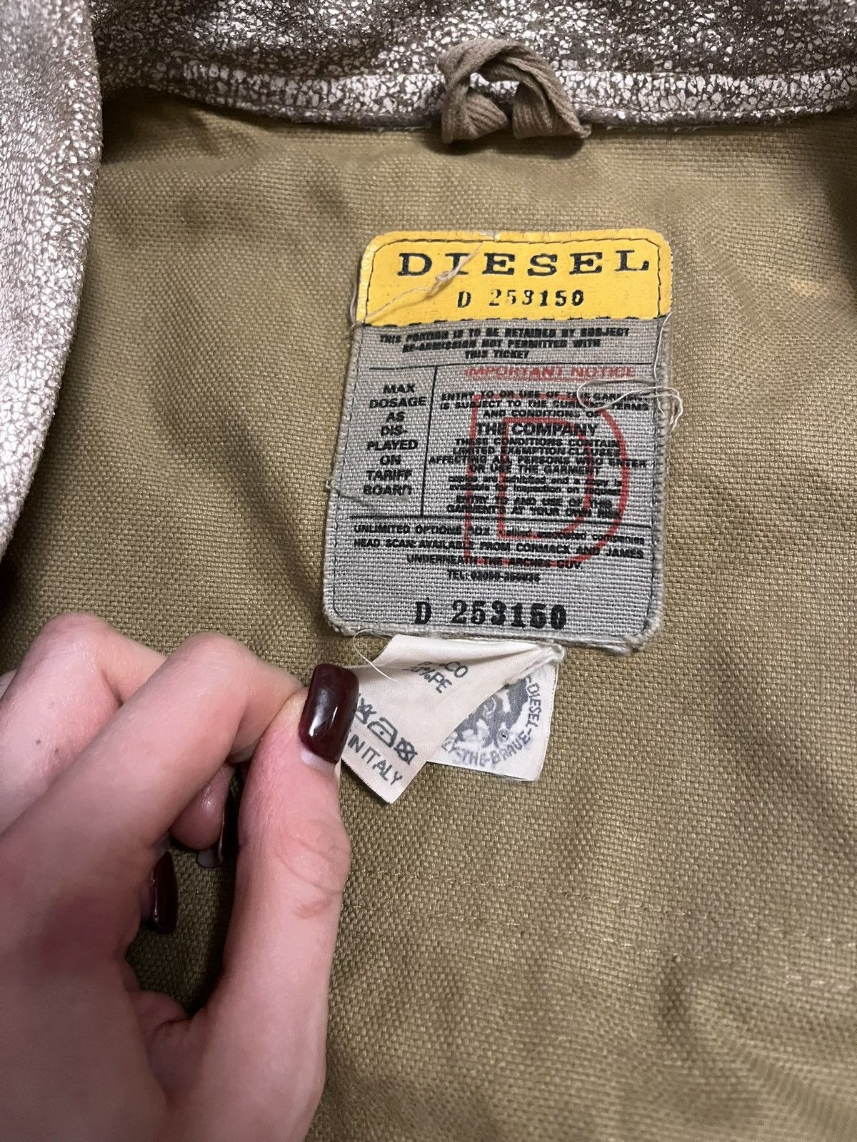 Diesel leather bomber jacket diesel vintage utility workwear washed Size US M / EU 48-50 / 2 - 6 Thumbnail