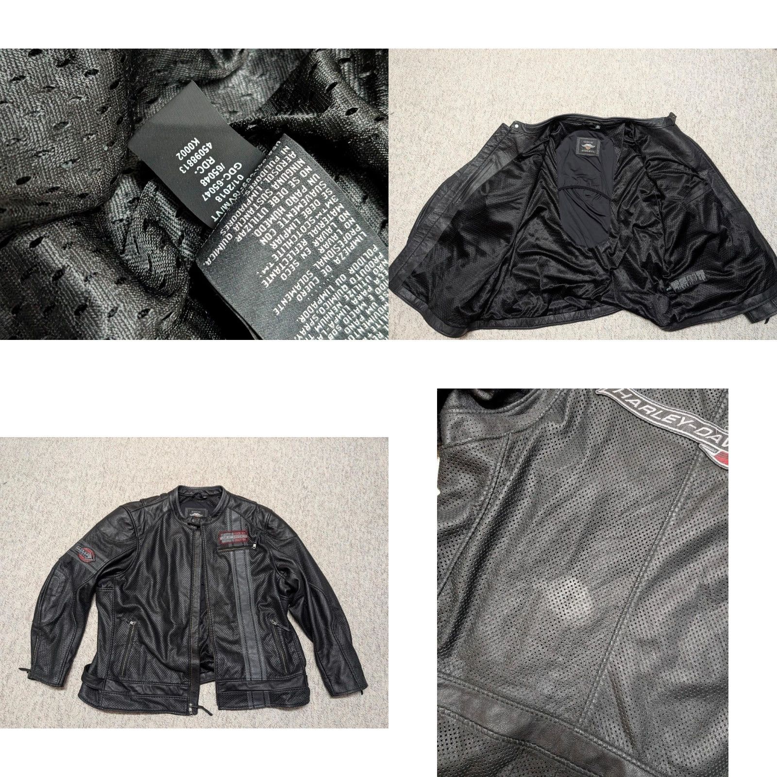 Harley Davidson Harley-Davidson Leather Jacket Motorcycle 5XL Black Cafe Racer Perforated Leather Mens Jacket 58-60 5XL Size US XXL / EU 58 / 5 - 8 Thumbnail