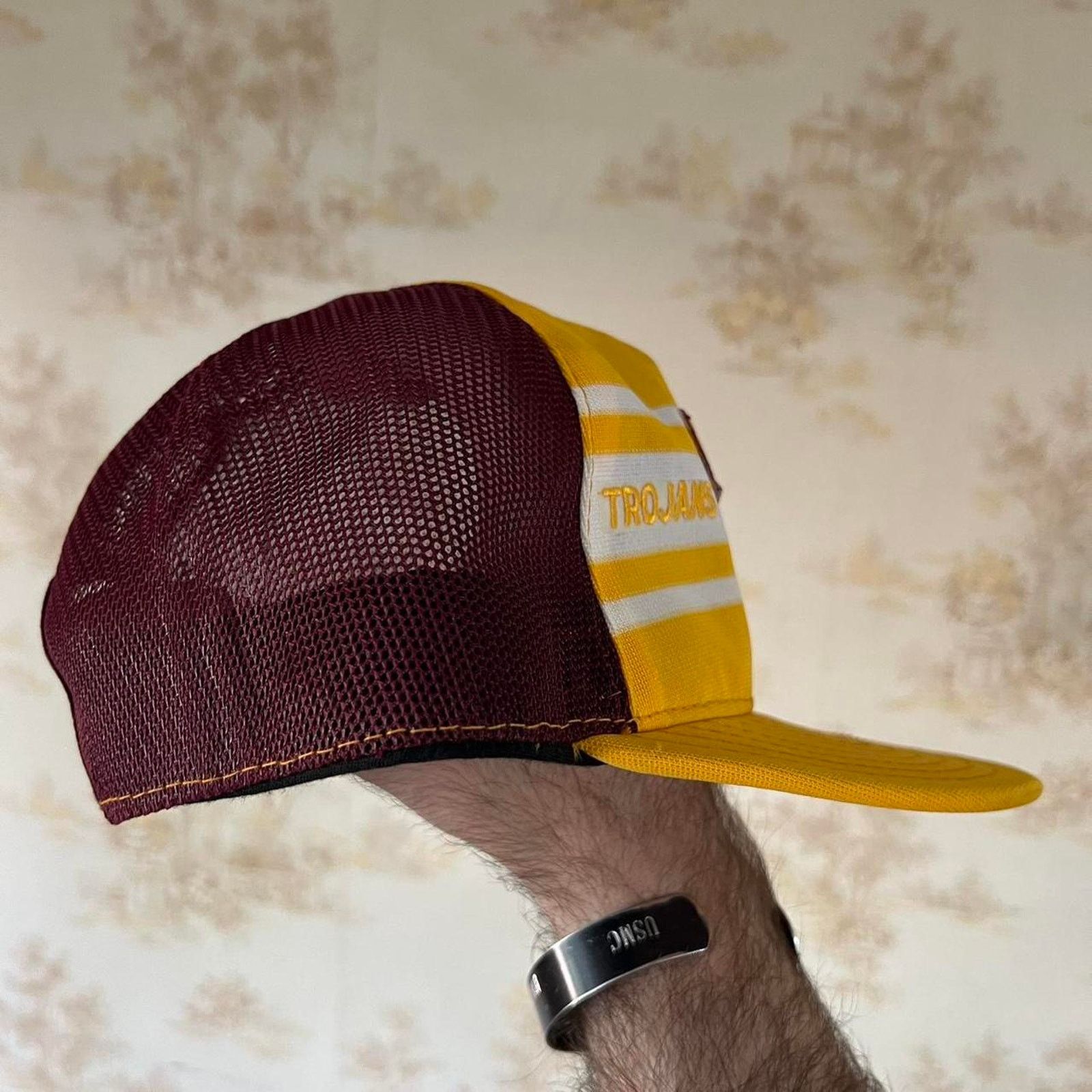 Vintage 80s USC Trojans Trucker Hat | Mesh Snapback | Size L Size ONE SIZE - 5 Thumbnail