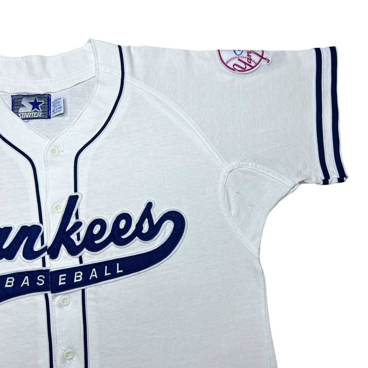 Starter 90s MLB New York Yankees Starter Script Sewn Baseball Jersey Size US XL / EU 56 / 4 - 7 Thumbnail