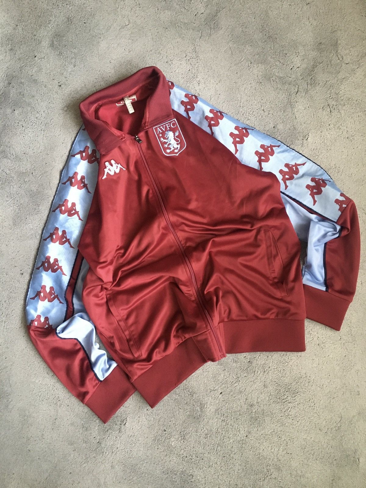 Kappa 👹 Aston Villa Football Track Zip Jacket Soccer Kappa Retro Size US XL / EU 56 / 4 - 1 Thumbnail