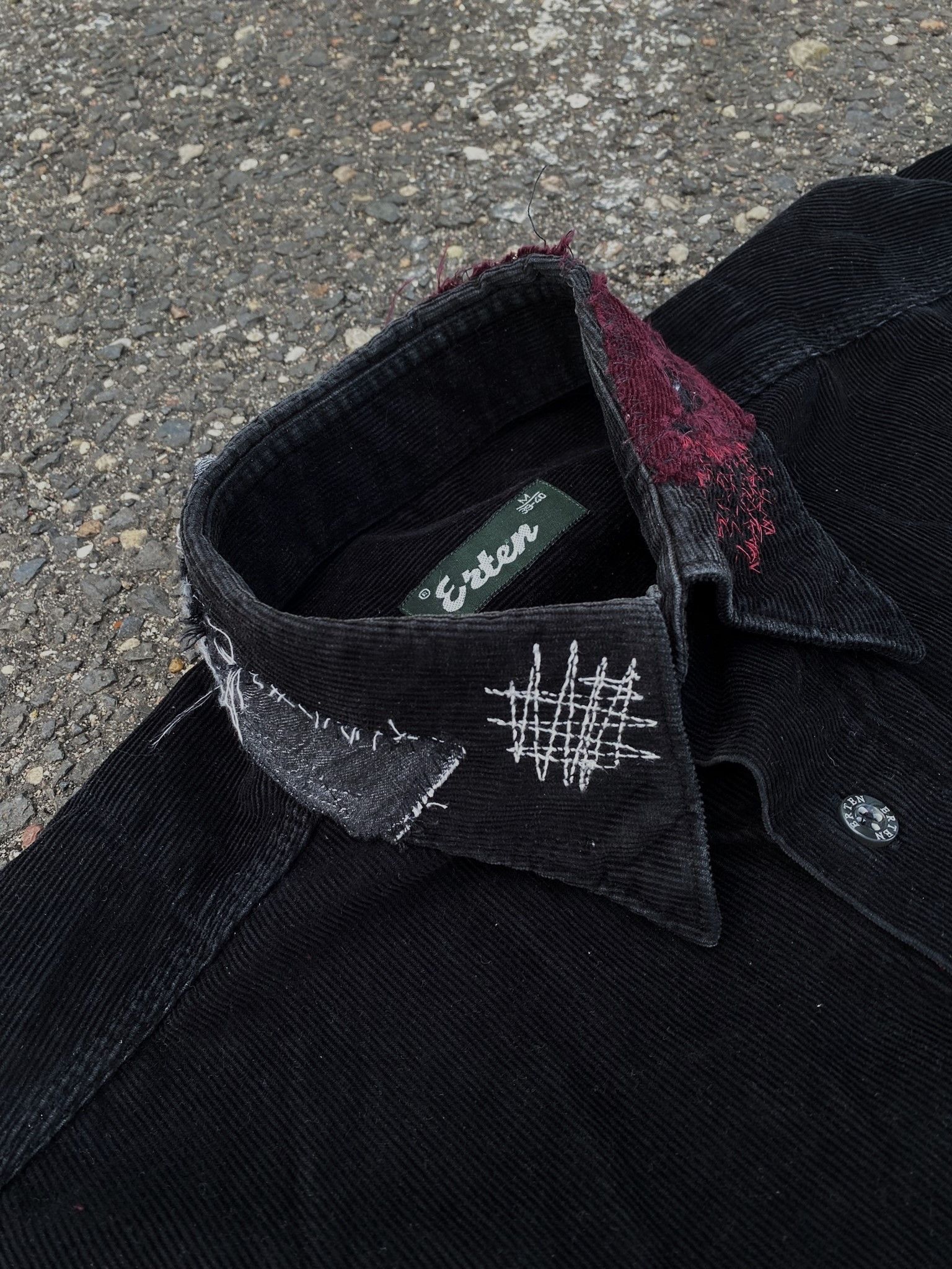Other Vintage Repaired Patchwork Kapital Inspired Black corduroy Size US L / EU 52-54 / 3 - 9 Thumbnail